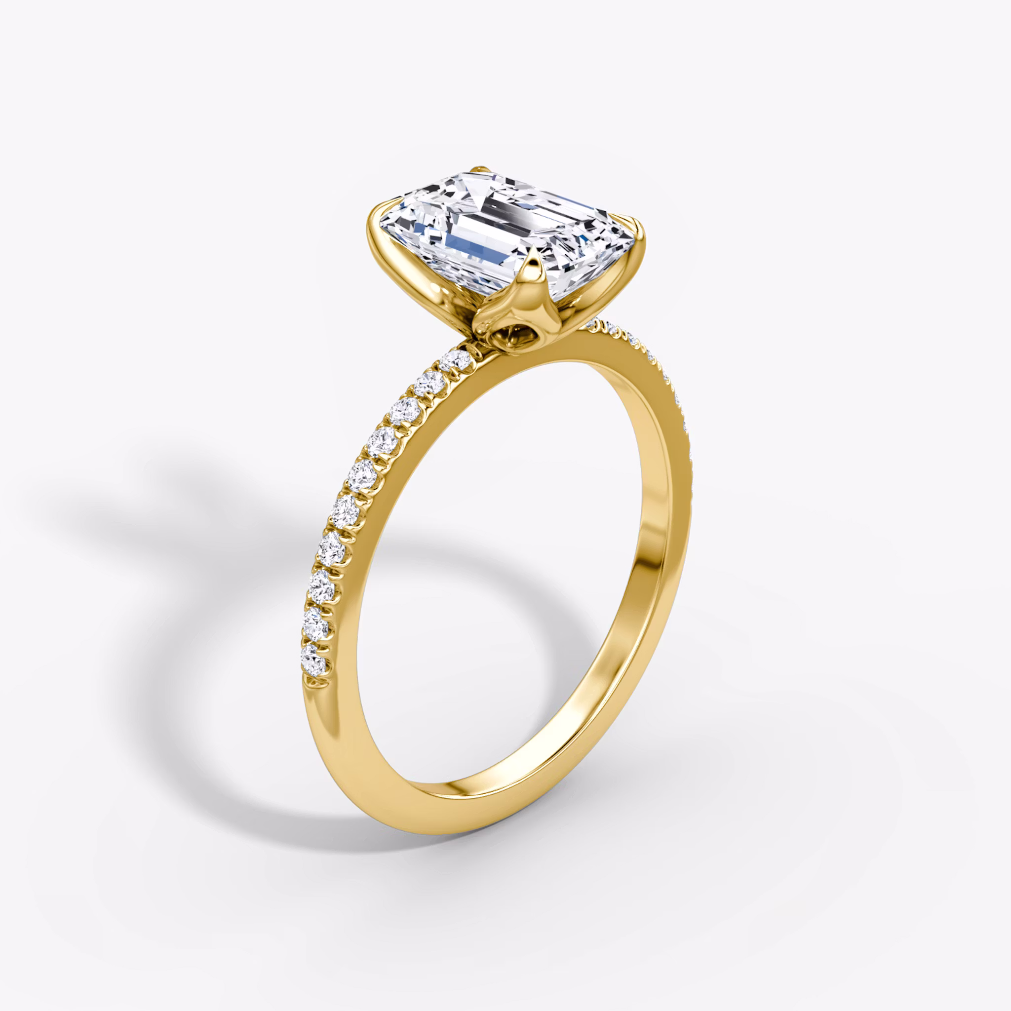 The Classic Petal Emerald | Yellow Gold