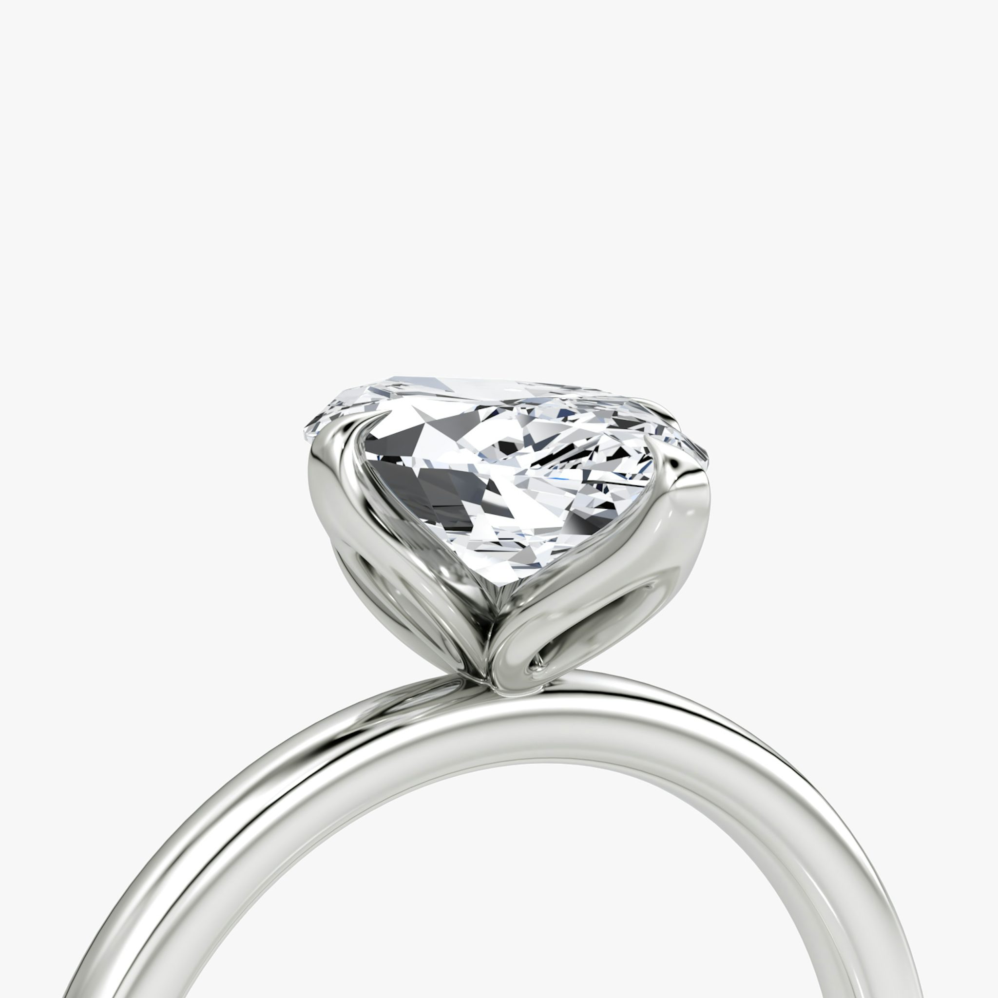 The Classic Petal | Marquise | Platinum | bandAccent: Plain | diamondOrientation: vertical | caratWeight: other