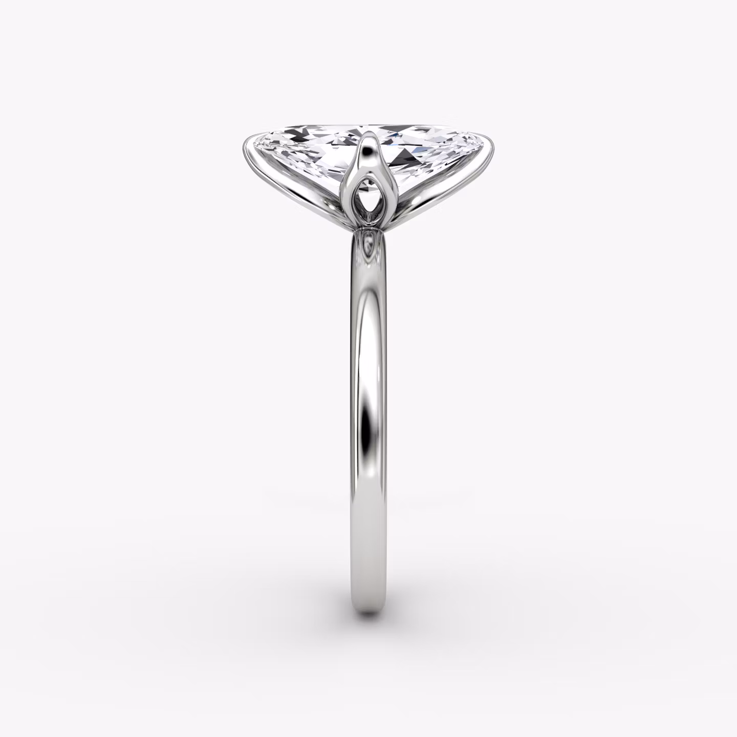 Classic Petal | Marquise | 18k | Weißgold | bandAccent: Ohne Pavé-Besatz | diamondOrientation: vertical | caratWeight: other
