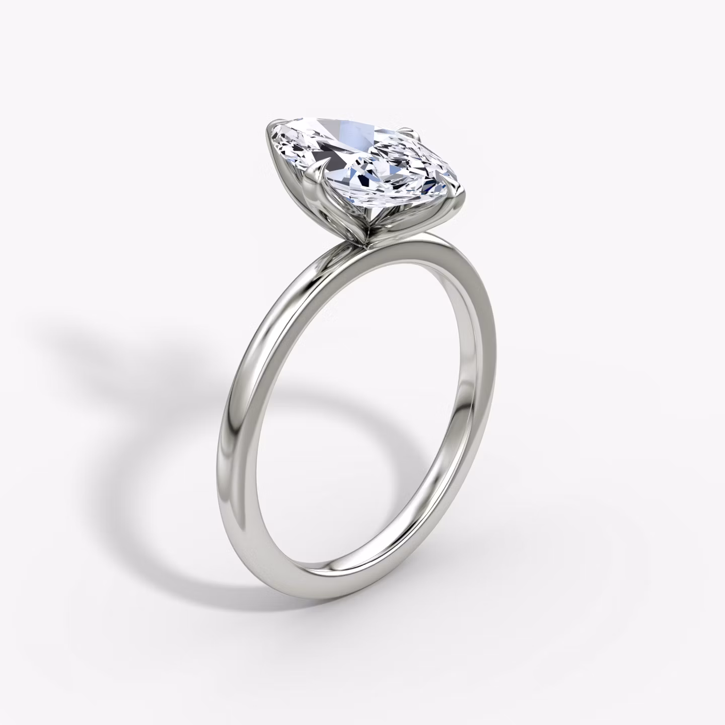The Classic Petal Marquise | White Gold