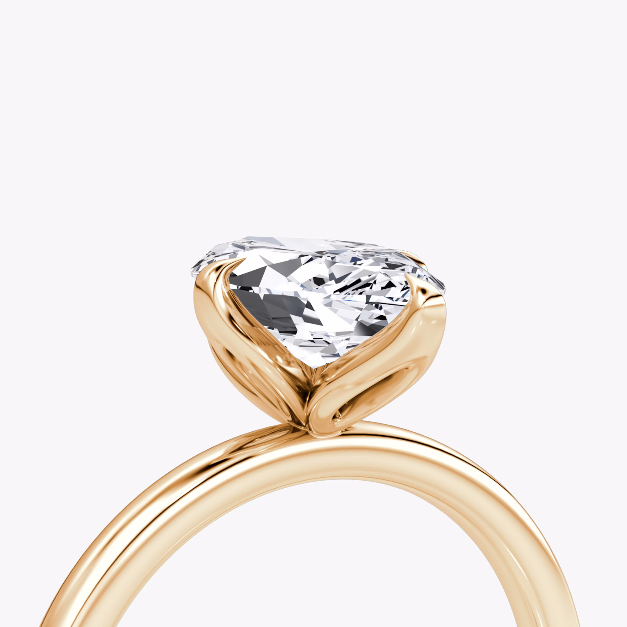 The Classic Petal | Marquise | 14k | Rose Gold | bandAccent: Plain | diamondOrientation: vertical | caratWeight: other