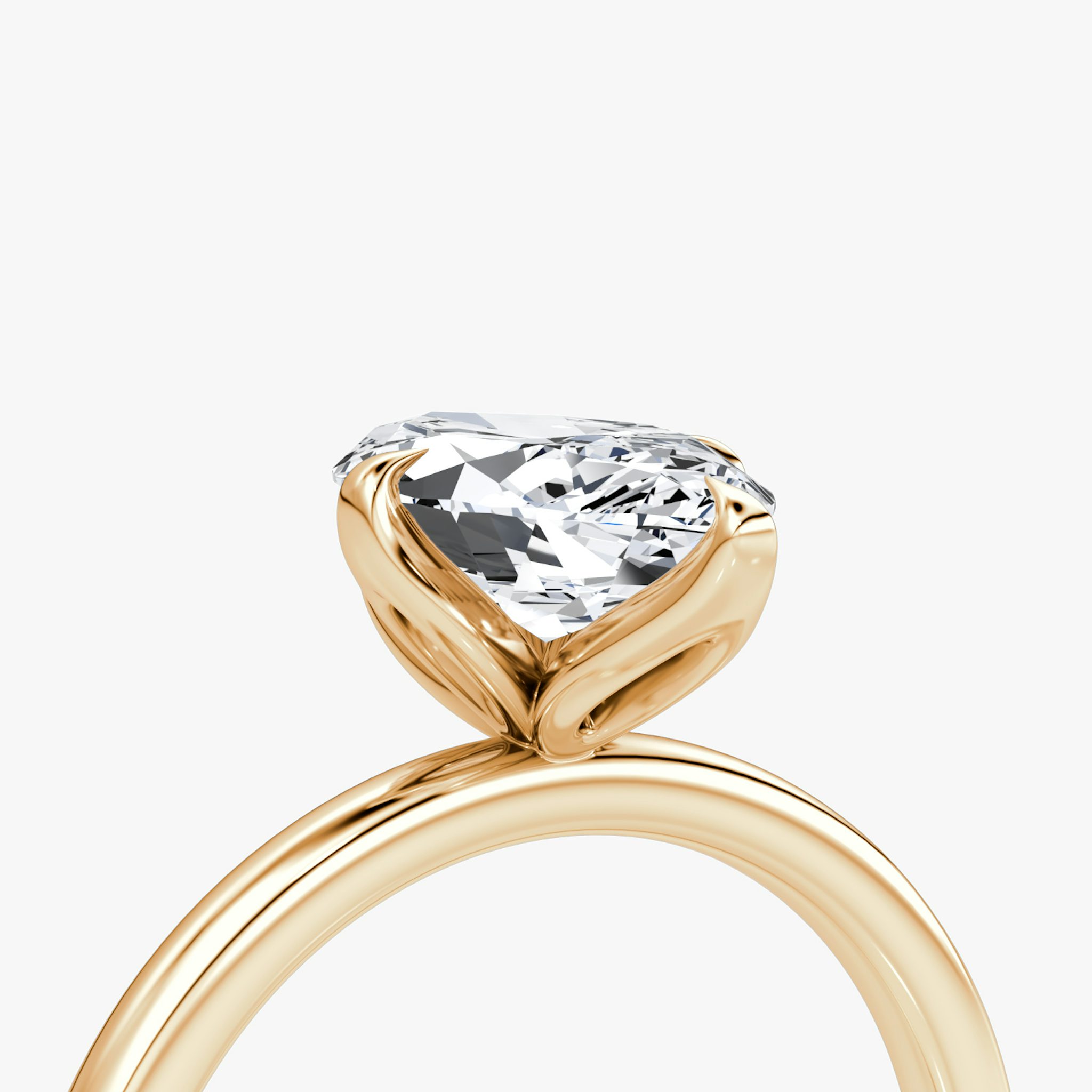 The Classic Petal | Marquise | 14k | Rose Gold | bandAccent: Plain | diamondOrientation: vertical | caratWeight: other