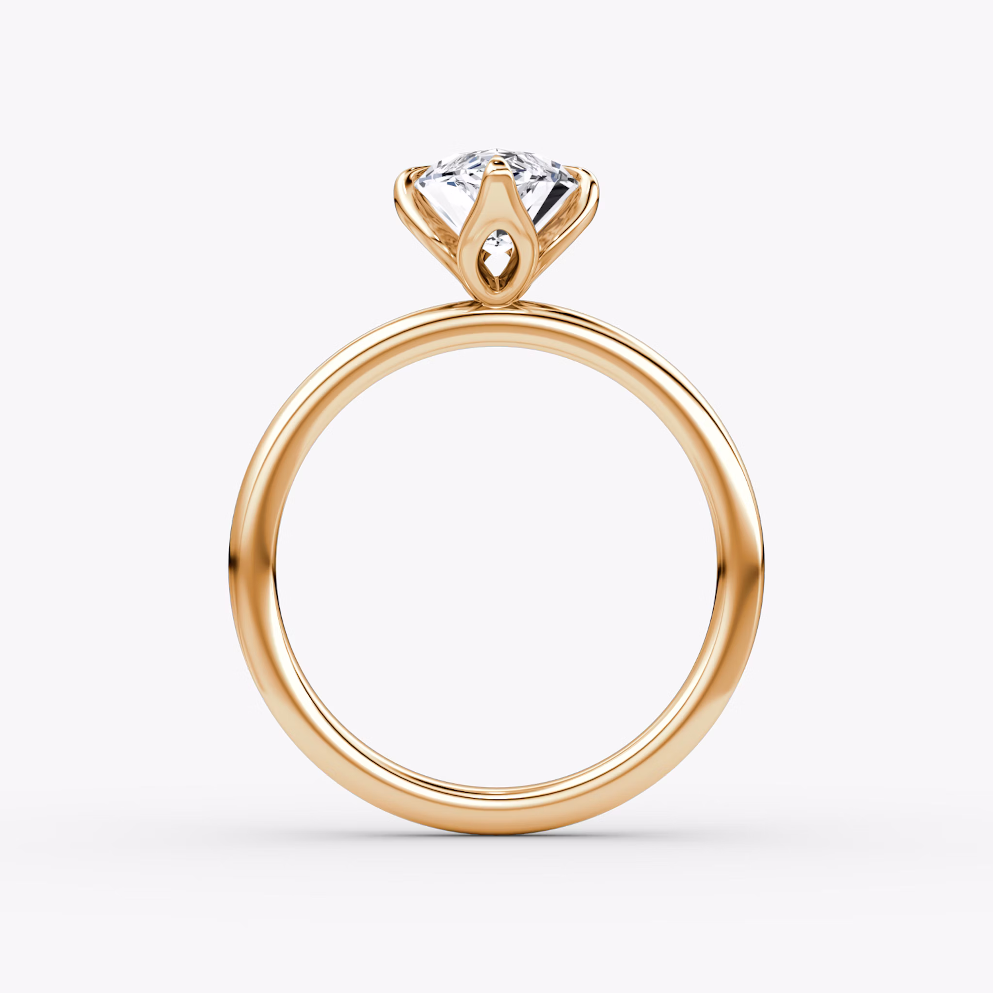 The Classic Petal | Marquise | 14k | Rose Gold | bandAccent: Plain | diamondOrientation: vertical | caratWeight: other