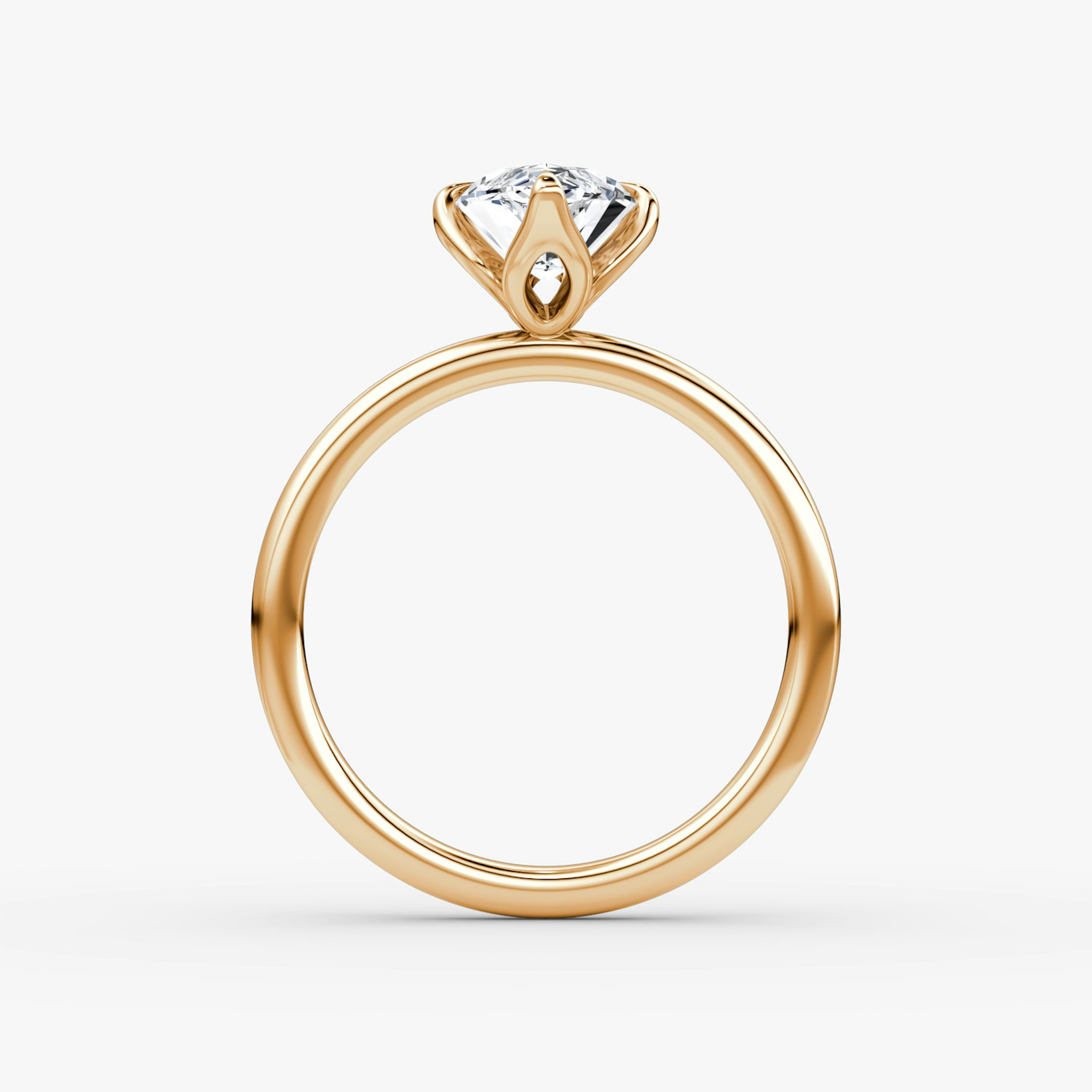 The Classic Petal | Marquise | 14k | Rose Gold | bandAccent: Plain | diamondOrientation: vertical | caratWeight: other