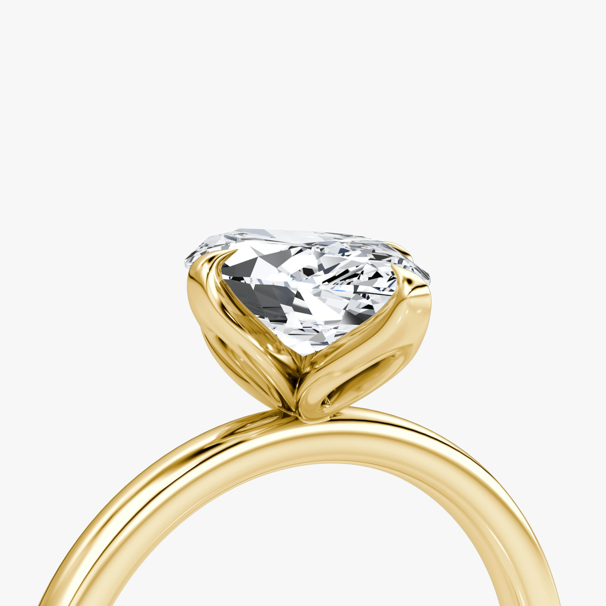 The Classic Petal | Marquise | 18k | Yellow Gold | bandAccent: Plain | diamondOrientation: vertical | caratWeight: other