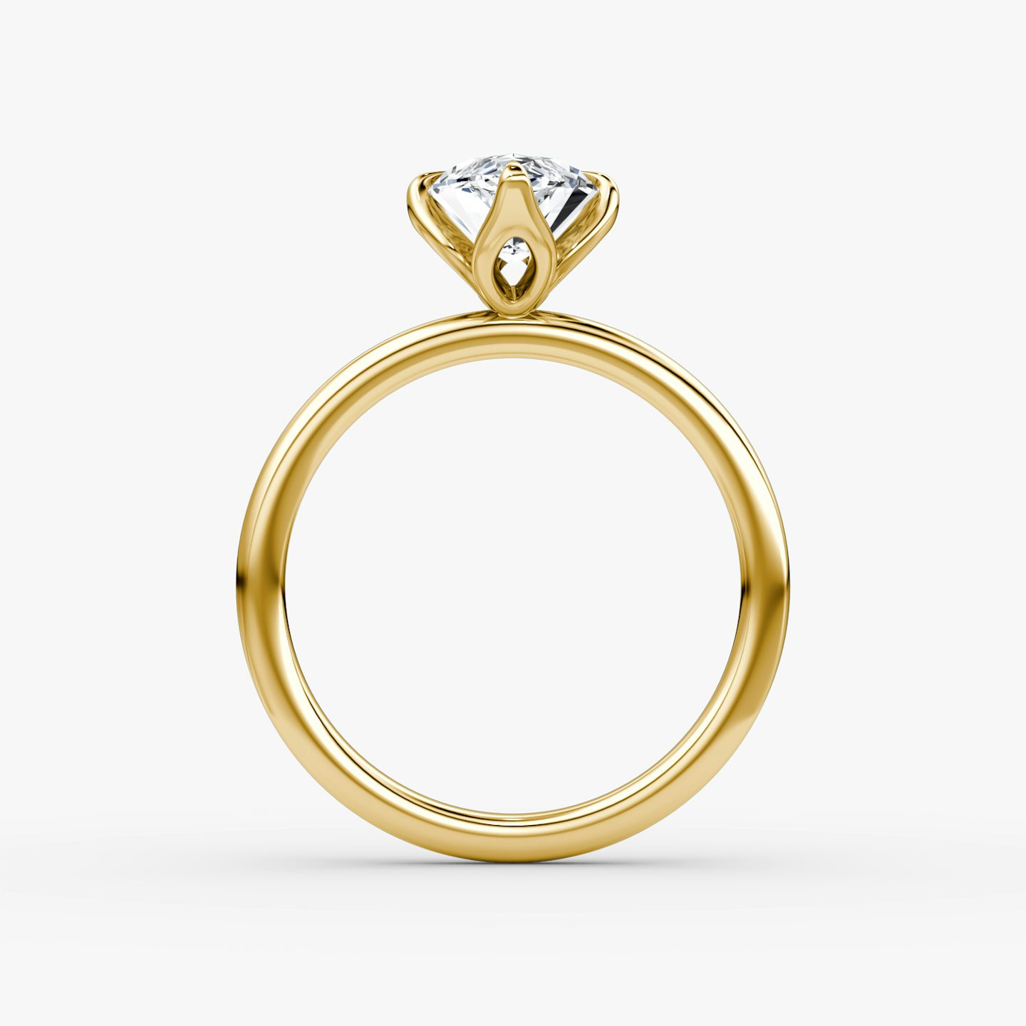 The Classic Petal | Marquise | 18k | Yellow Gold | bandAccent: Plain | diamondOrientation: vertical | caratWeight: other