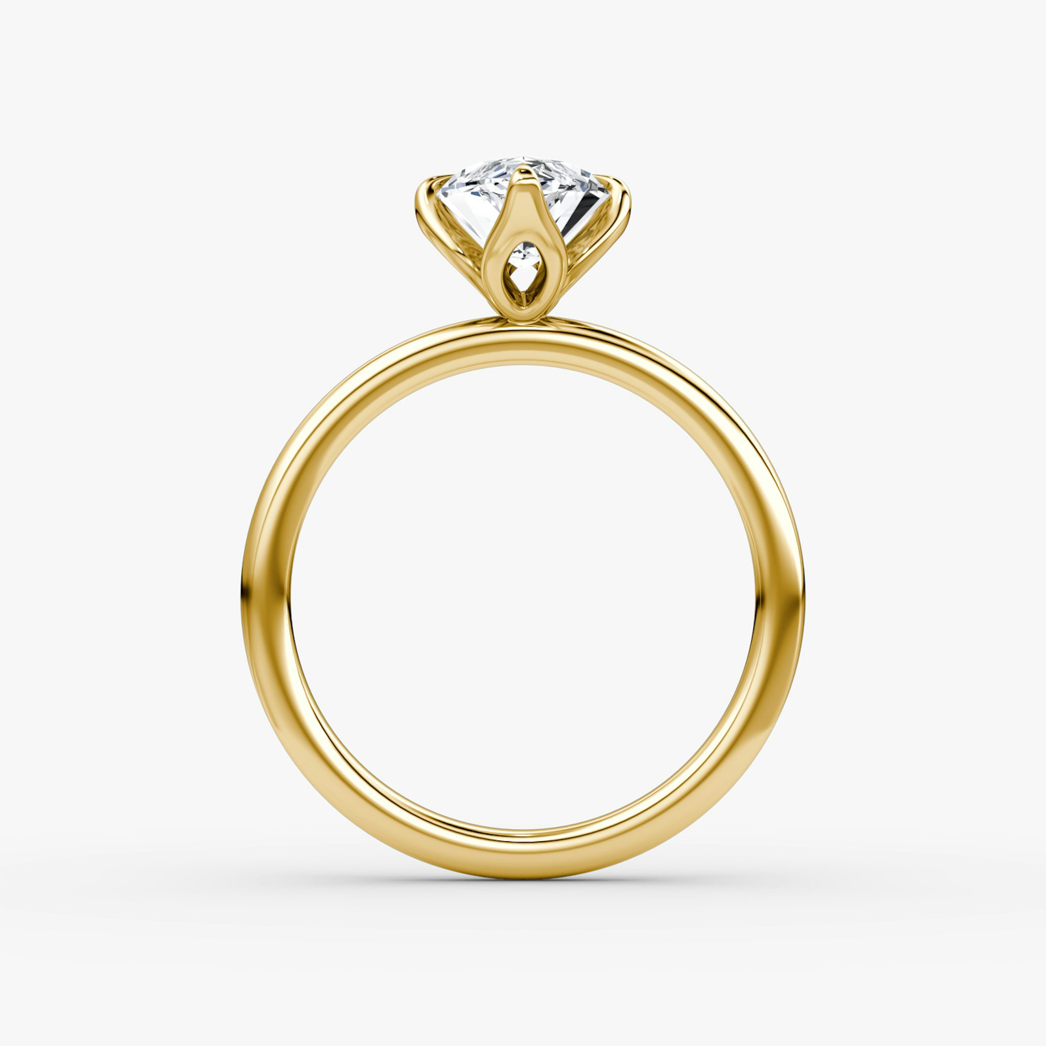 The Classic Petal | Marquise | 18k | Yellow Gold | bandAccent: Plain | diamondOrientation: vertical | caratWeight: other