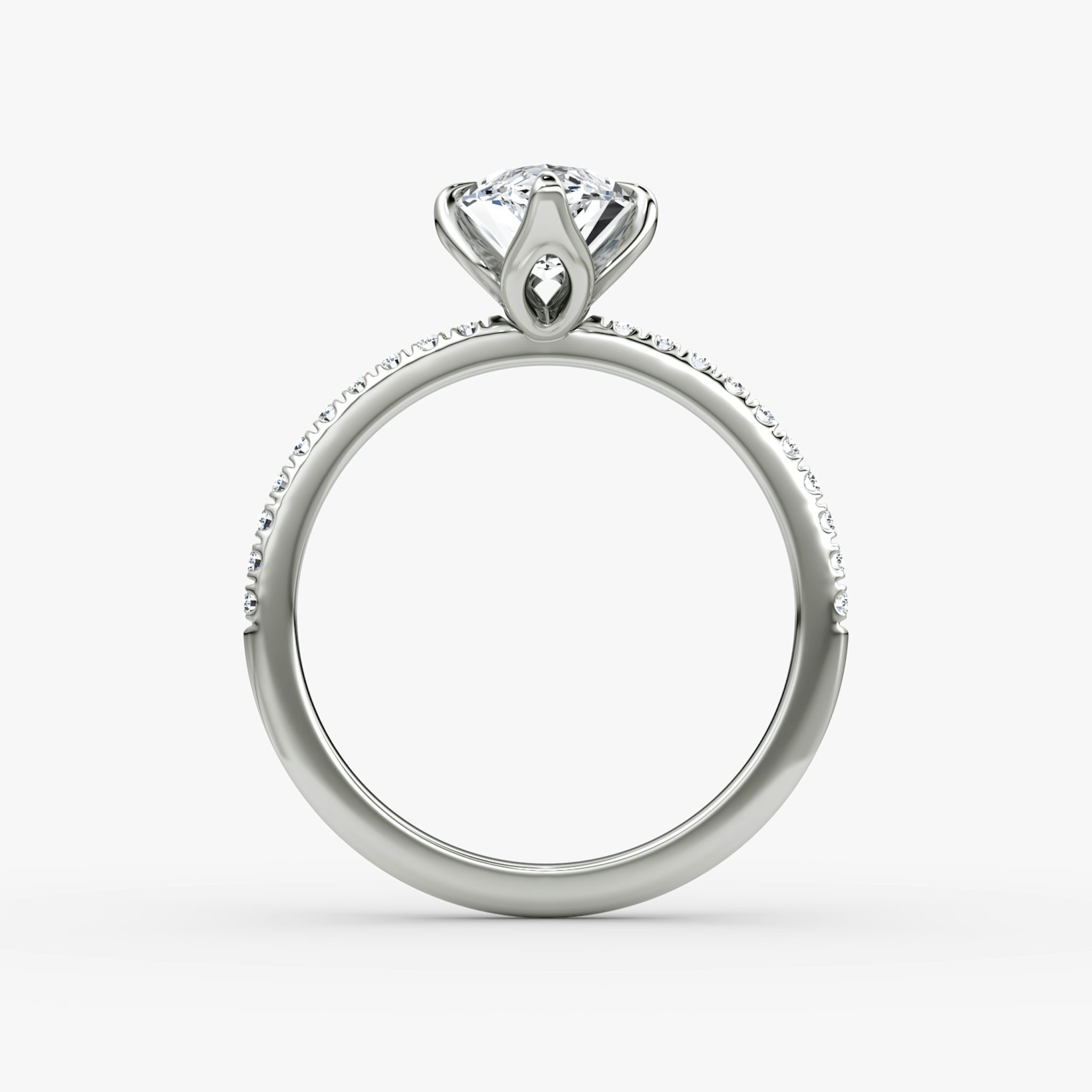 The Classic Petal | Marquise | Platinum | bandAccent: Pavé | diamondOrientation: vertical | caratWeight: other
