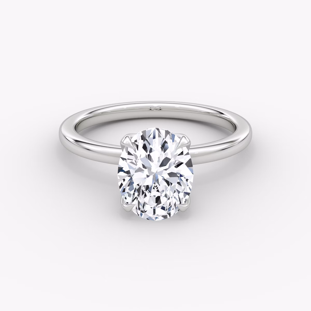Classic Petal | Oval | Platin | bandAccent: Ohne Pavé-Besatz | diamondOrientation: vertical | caratWeight: other