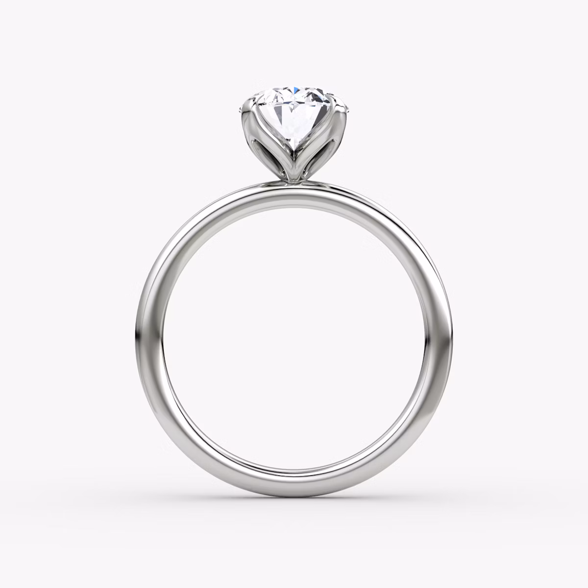 Classic Petal | Oval | Platin | bandAccent: Ohne Pavé-Besatz | diamondOrientation: vertical | caratWeight: other