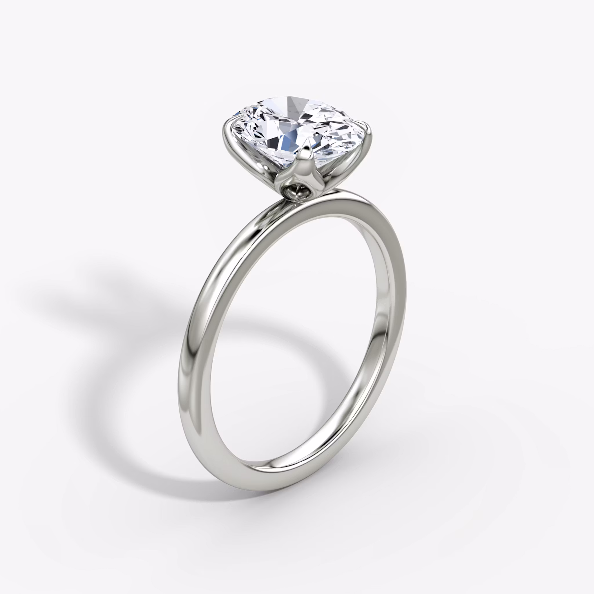 The Classic Petal Oval | White Gold