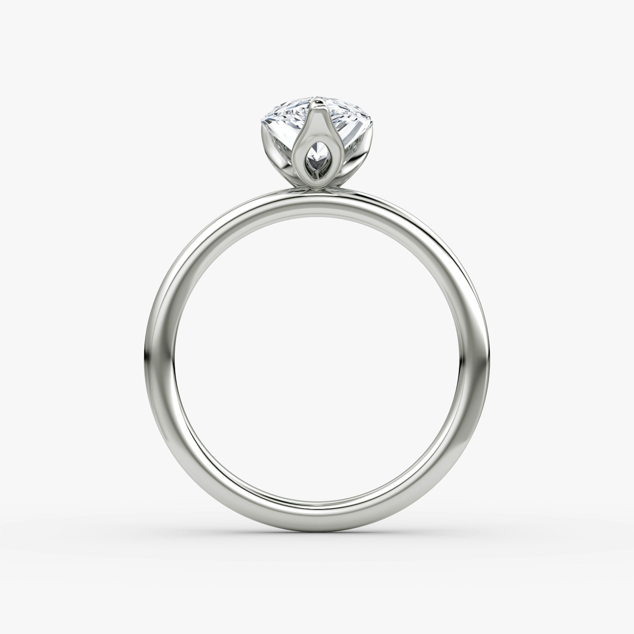 The Classic Petal | Pear | Platinum | bandAccent: Plain | diamondOrientation: vertical | caratWeight: other