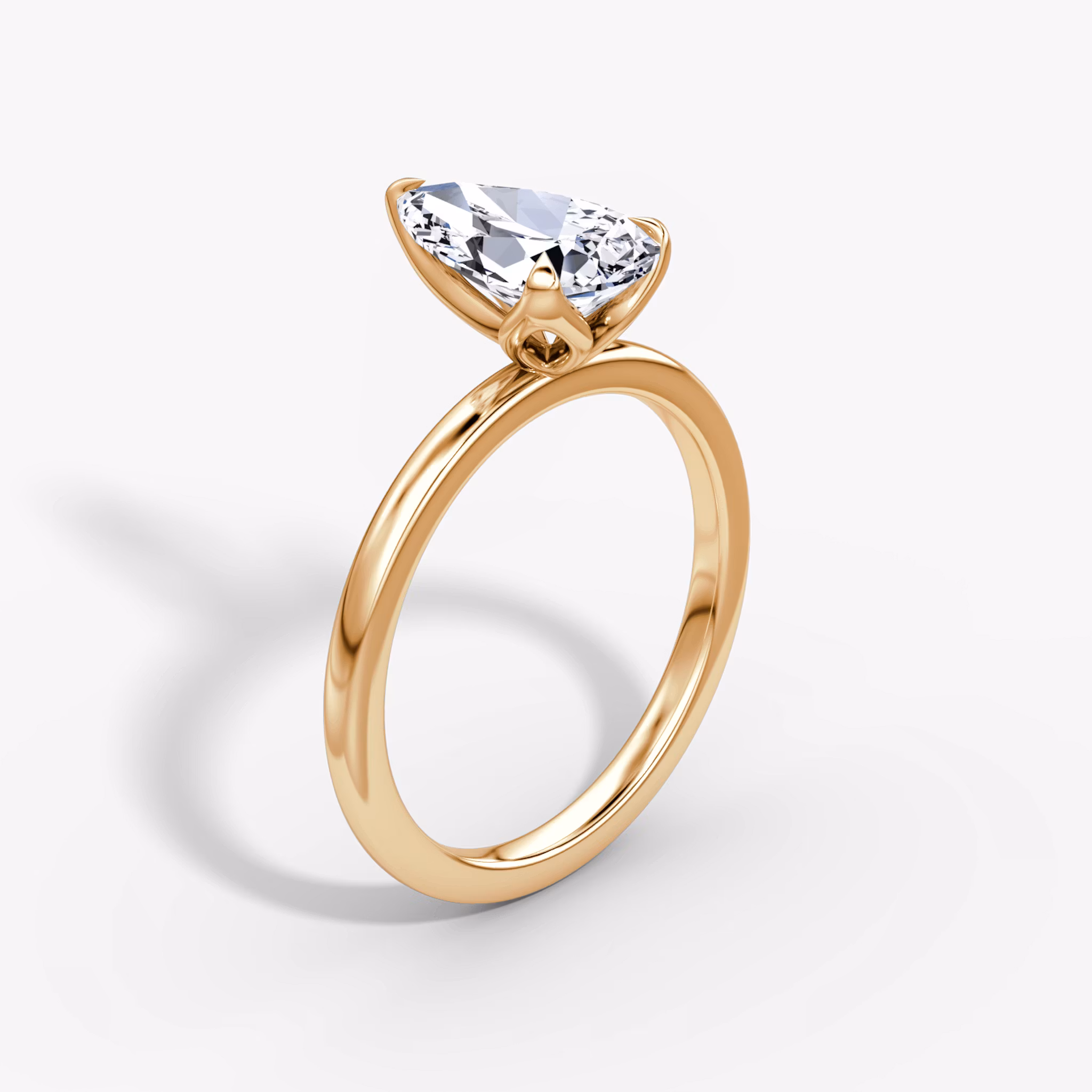 Classic Petal Pear | Rose Gold
