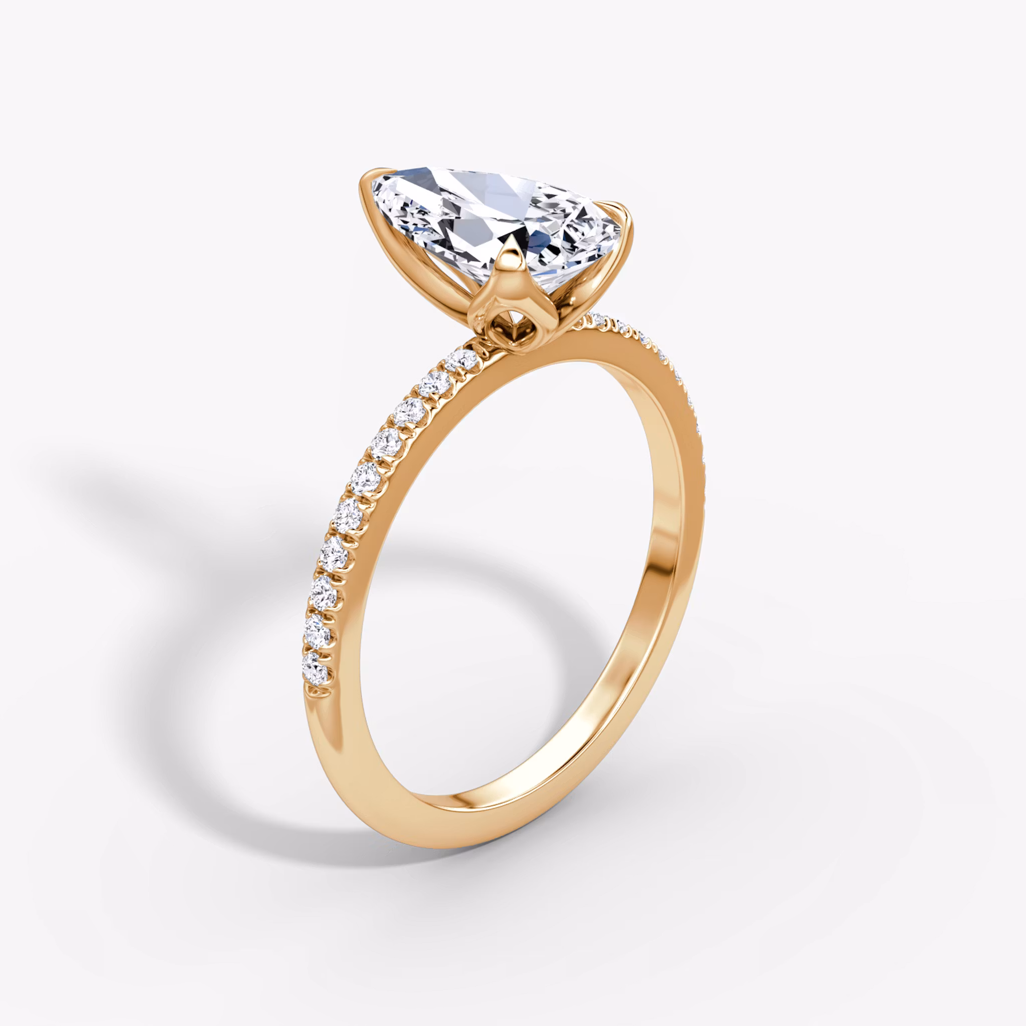 Classic Petal Pear | Rose Gold