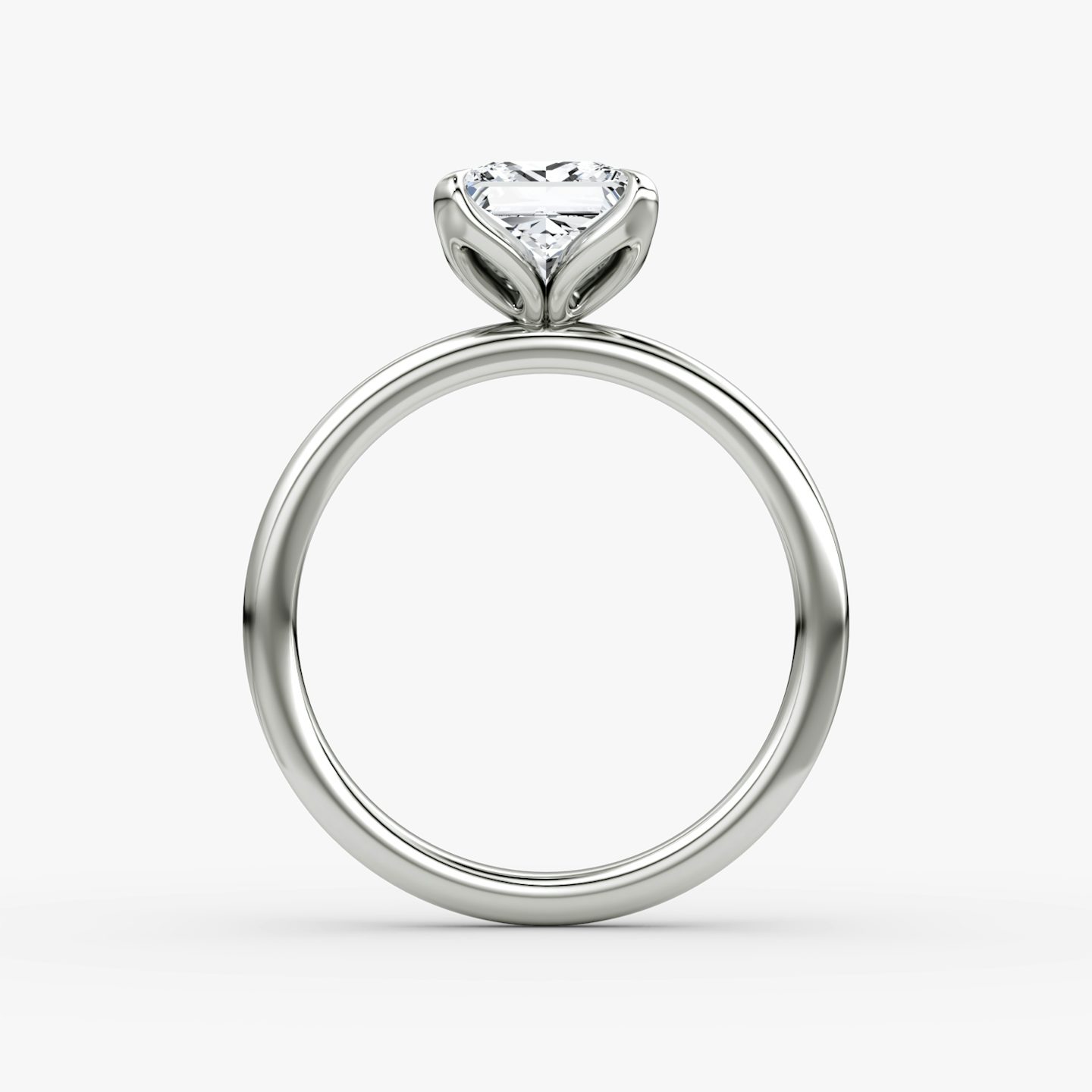 The Classic Petal | Princess | 18k | White Gold | bandAccent: Plain | diamondOrientation: vertical | caratWeight: other