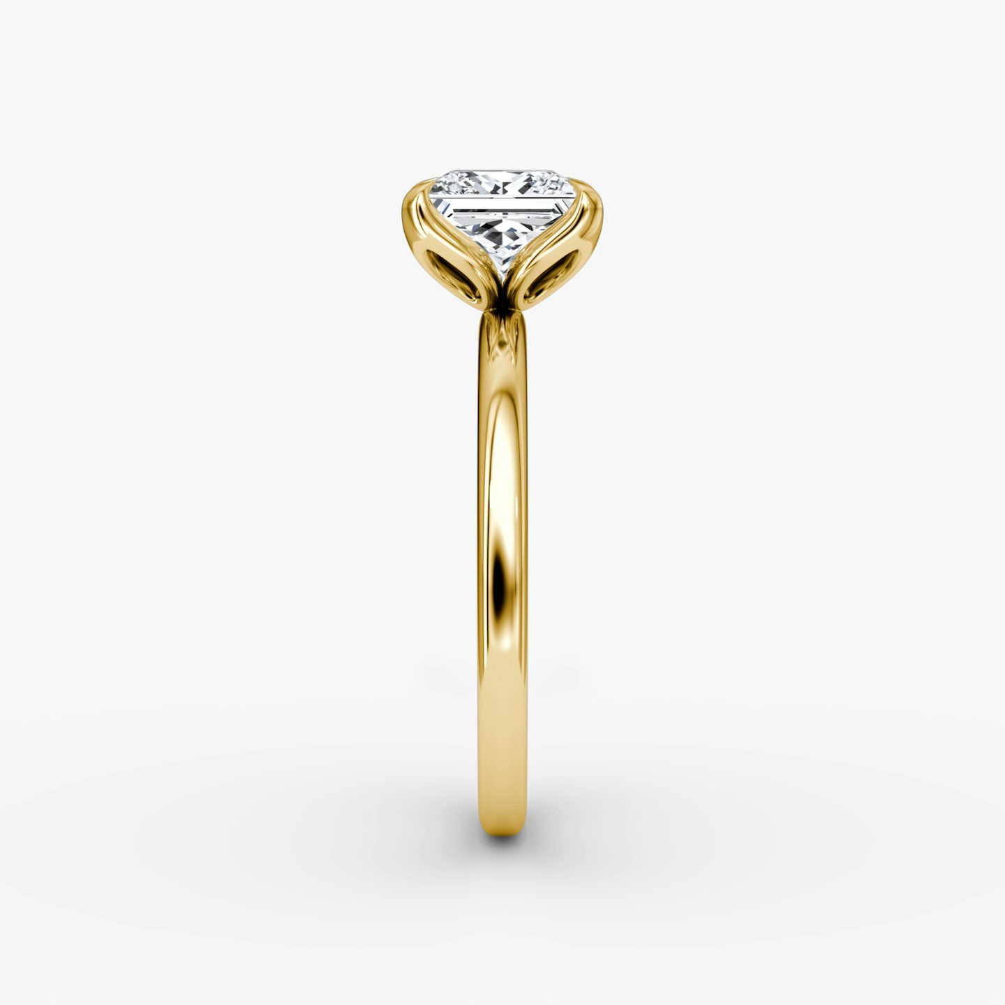 The Classic Petal | Princess | 18k | Yellow Gold | bandAccent: Plain | diamondOrientation: vertical | caratWeight: other