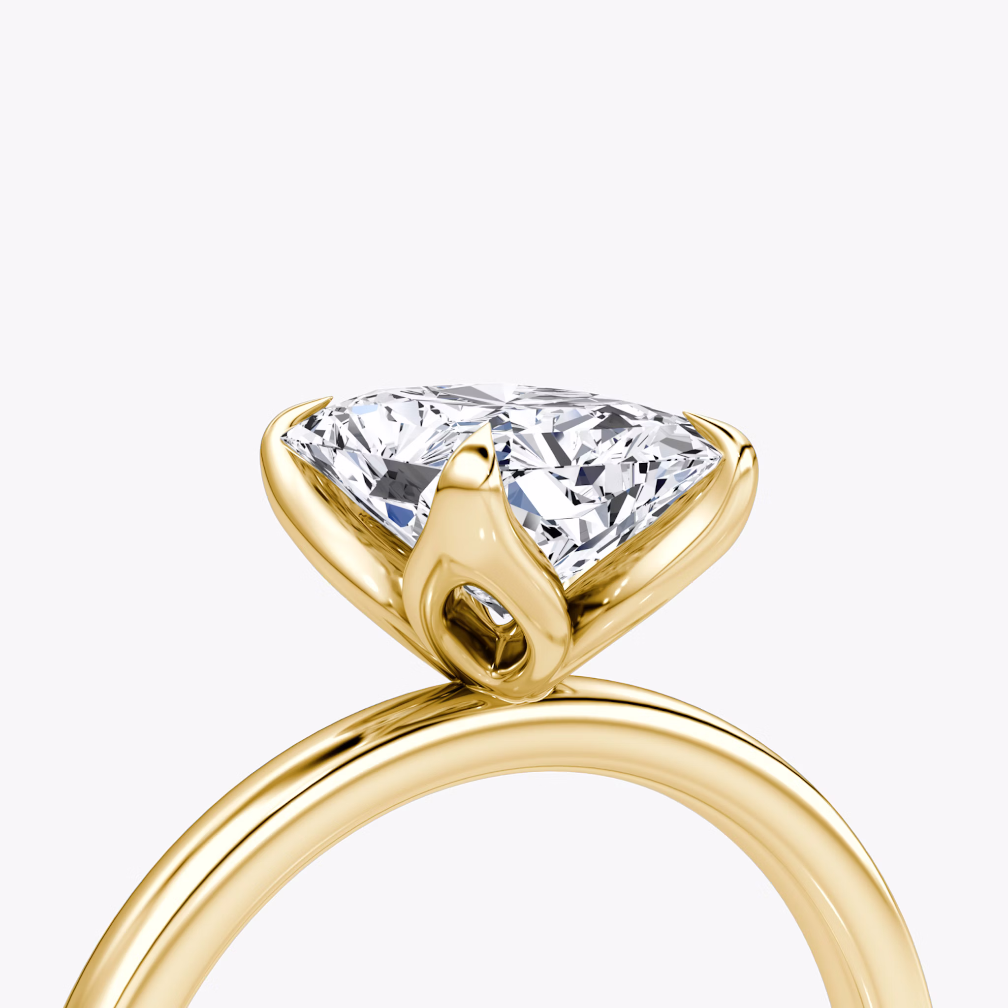 The Classic Petal | Radiant | 18k | Yellow Gold | bandAccent: Plain | diamondOrientation: vertical | caratWeight: other