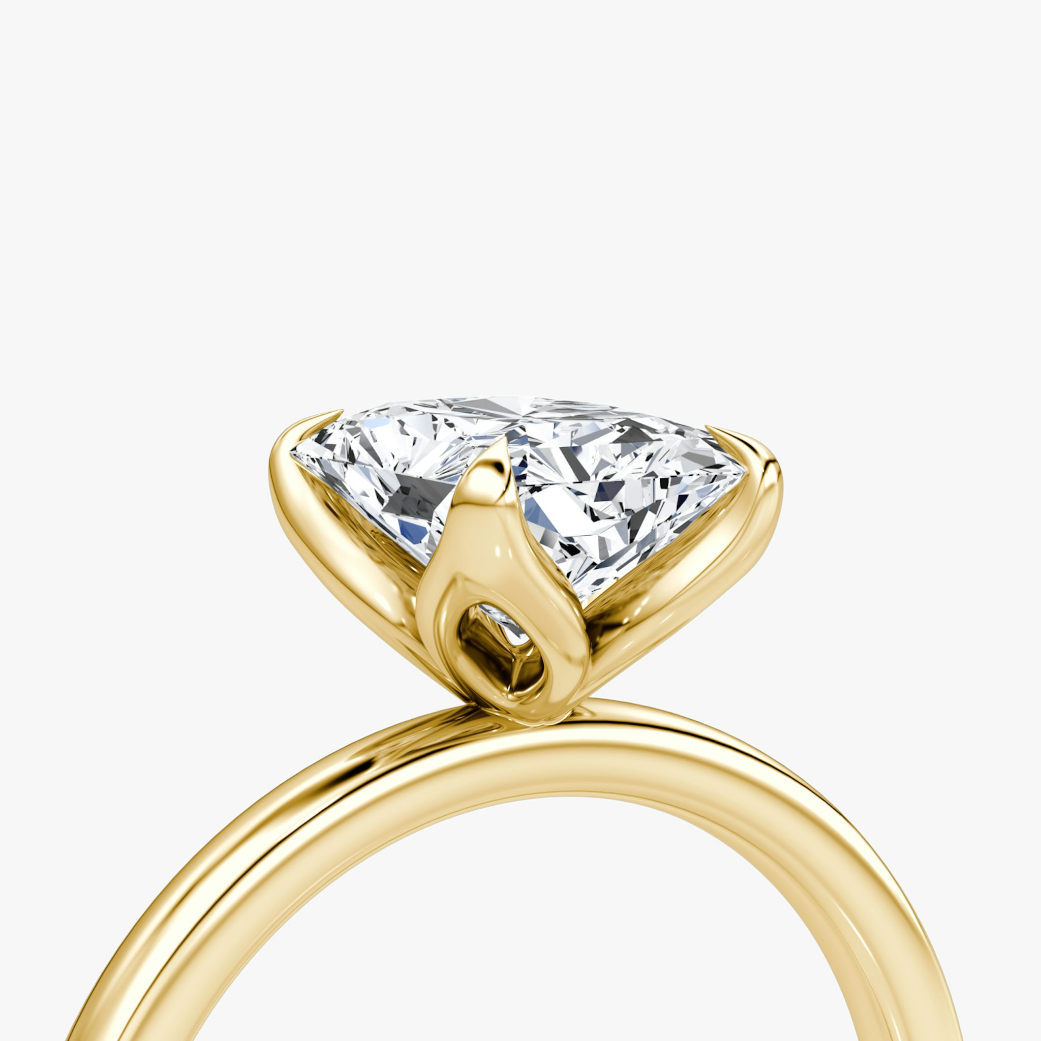 The Classic Petal | Radiant | 18k | Yellow Gold | bandAccent: Plain | diamondOrientation: vertical | caratWeight: other