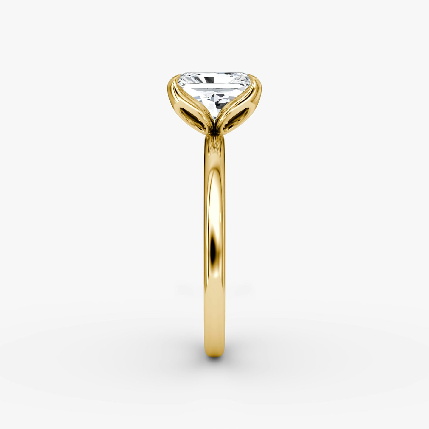 The Classic Petal | Radiant | 18k | Yellow Gold | bandAccent: Plain | diamondOrientation: vertical | caratWeight: other