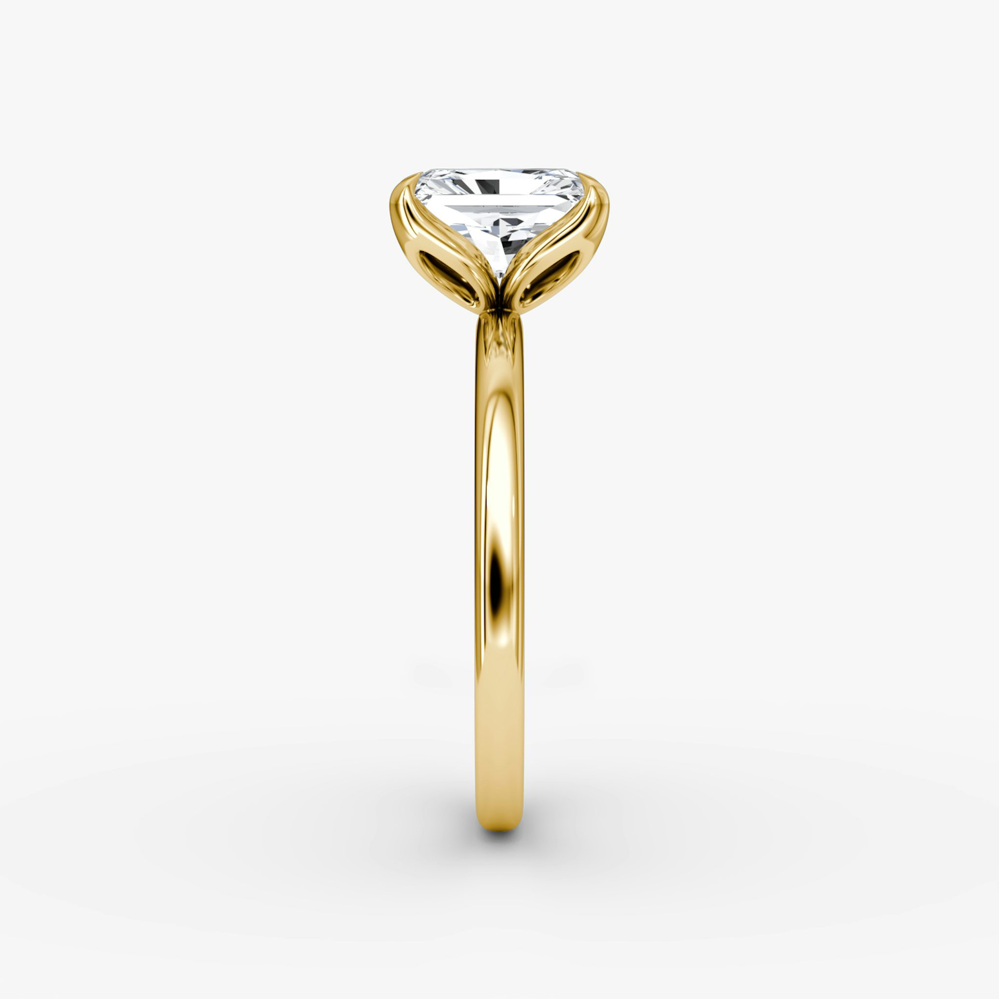 The Classic Petal | Radiant | 18k | Yellow Gold | bandAccent: Plain | diamondOrientation: vertical | caratWeight: other