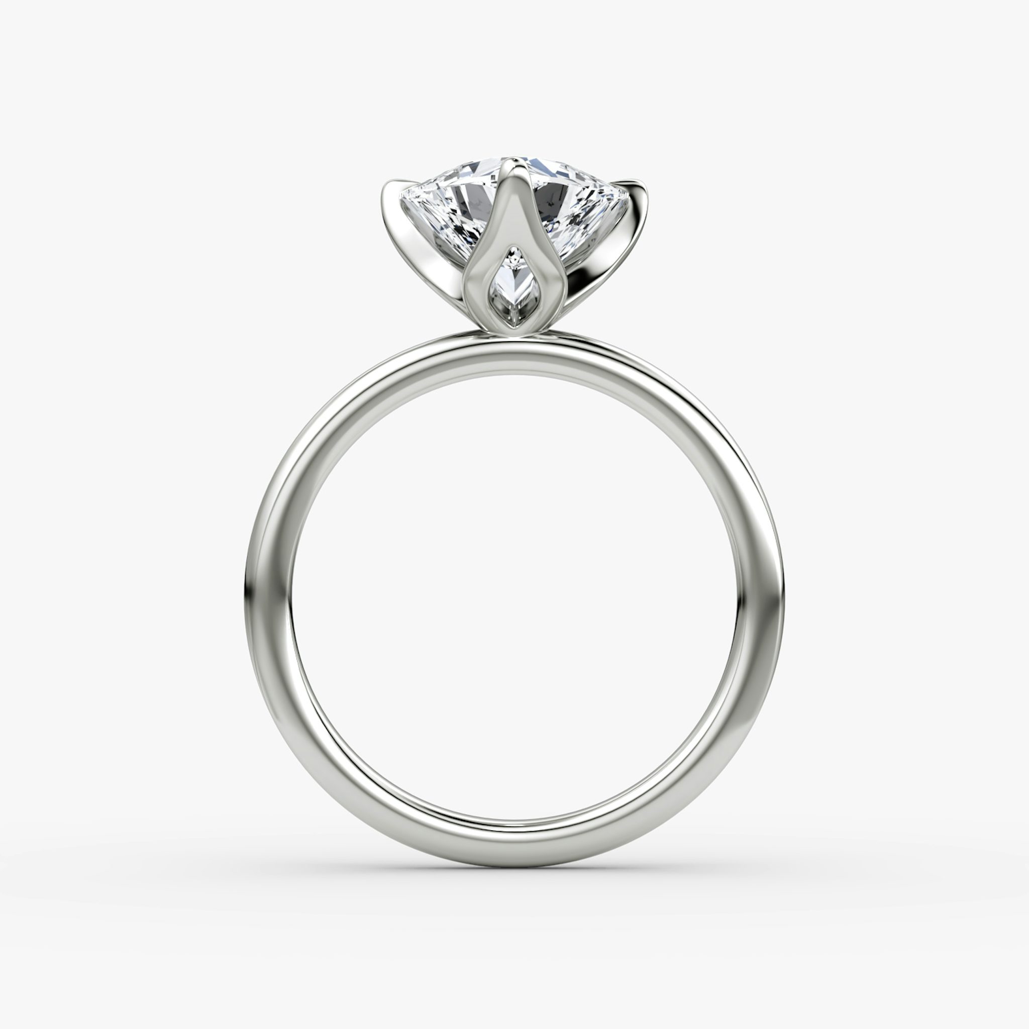 The Classic Petal | Trillion | Platinum | bandAccent: Plain | diamondOrientation: vertical | caratWeight: other
