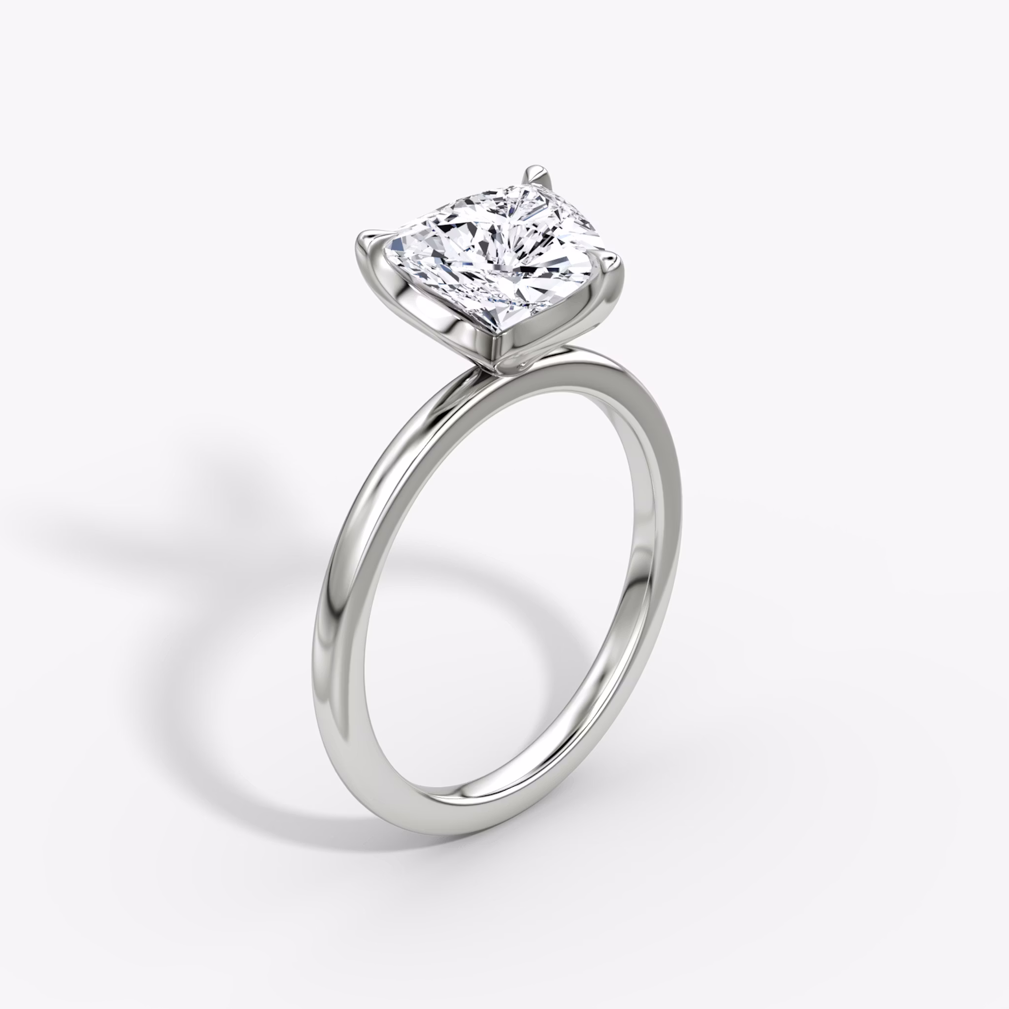 The Classic Petal | Trillion | Platinum | bandAccent: Plain | diamondOrientation: vertical | caratWeight: other