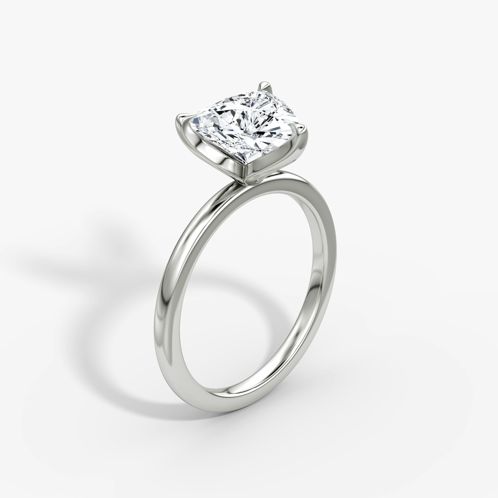 The Classic Petal | Trillion | Platinum | bandAccent: Plain | diamondOrientation: vertical | caratWeight: other