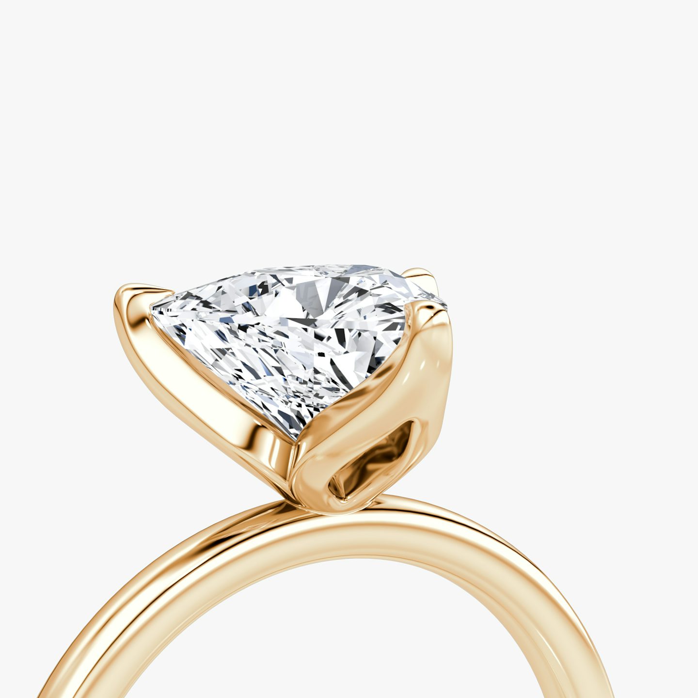 The Classic Petal | Trillion | 14k | Rose Gold | bandAccent: Plain | diamondOrientation: vertical | caratWeight: other