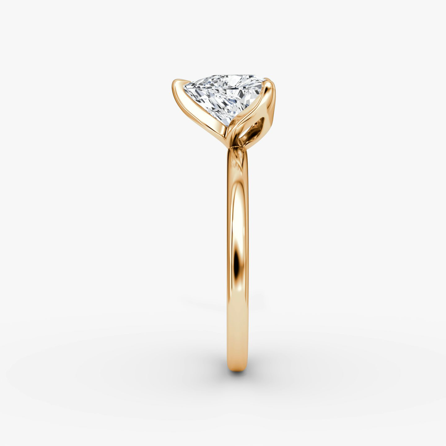 The Classic Petal | Trillion | 14k | Rose Gold | bandAccent: Plain | diamondOrientation: vertical | caratWeight: other