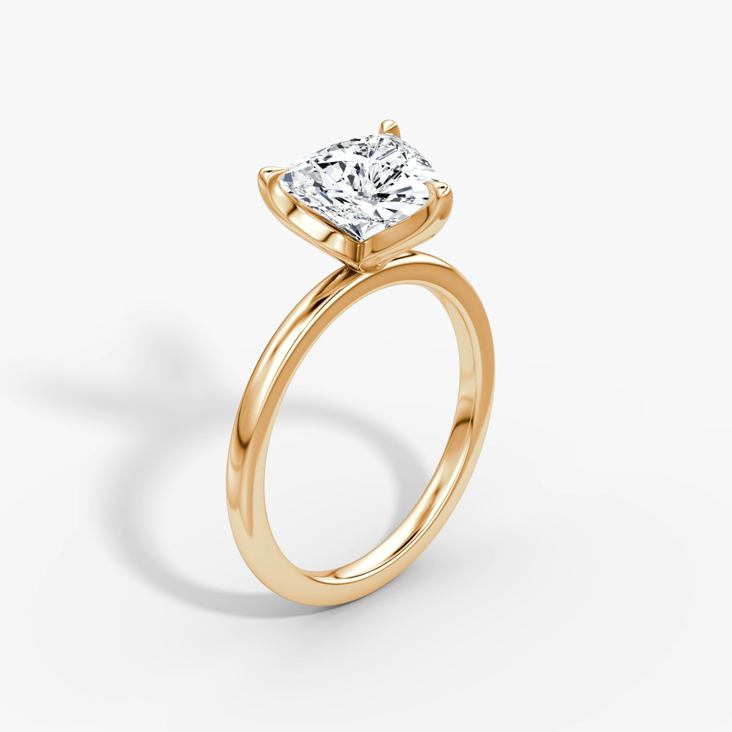 The Classic Petal | Trillion | 14k | Rose Gold | bandAccent: Plain | diamondOrientation: vertical | caratWeight: other