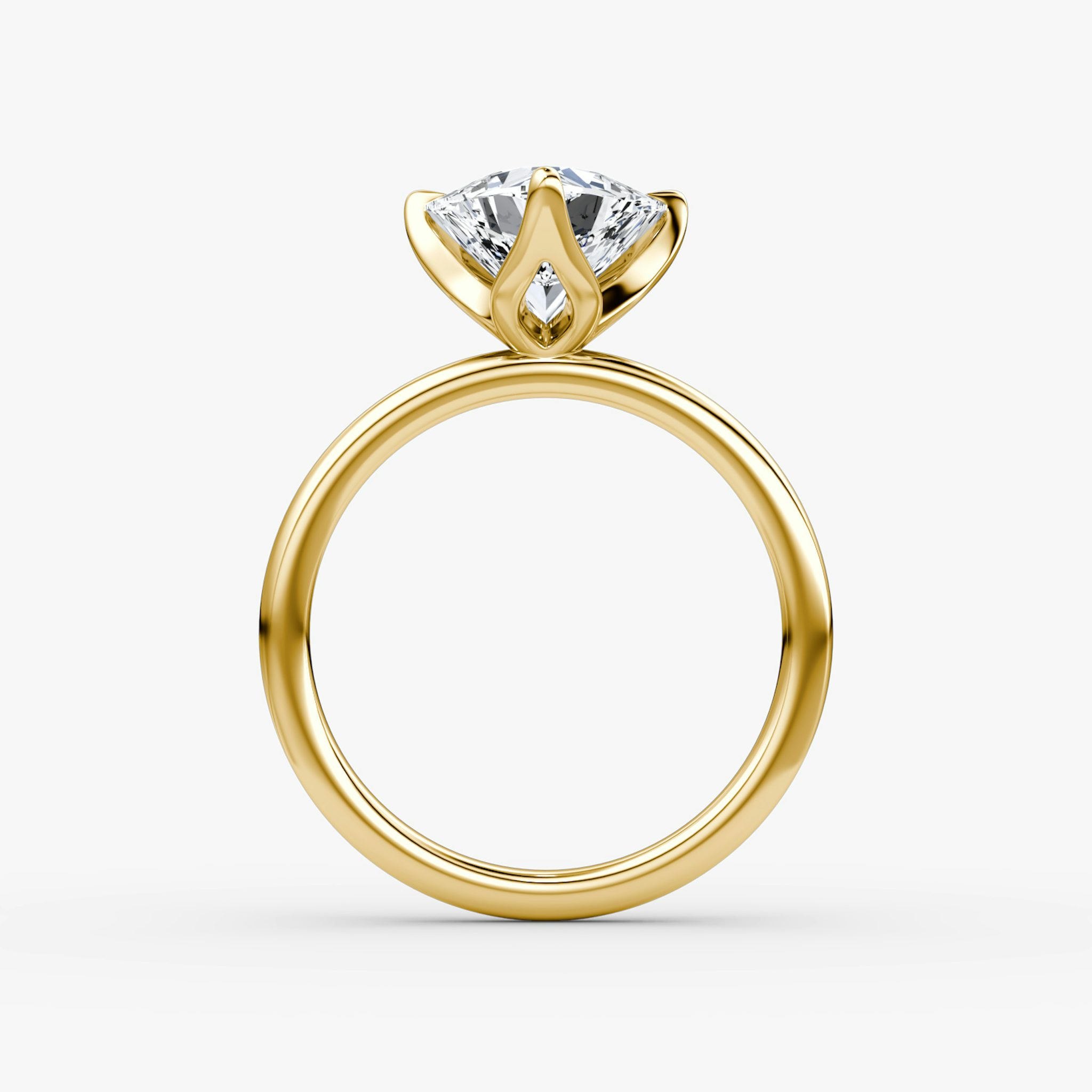 The Classic Petal | Trillion | 18k | Yellow Gold | bandAccent: Plain | diamondOrientation: vertical | caratWeight: other