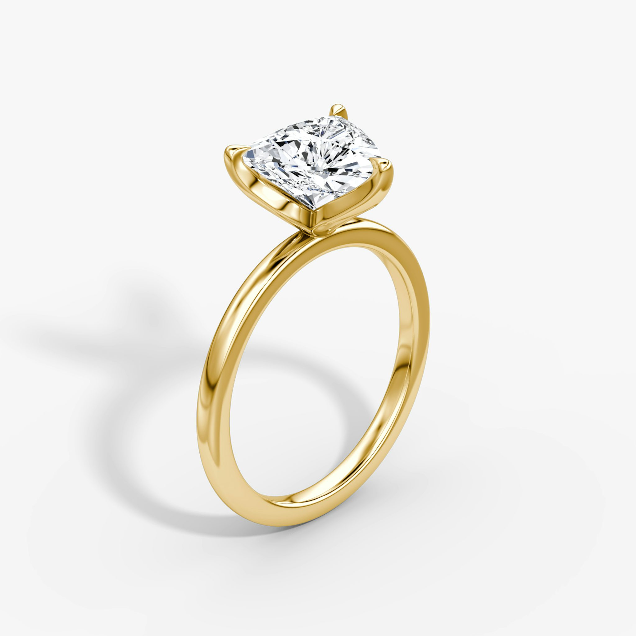 The Classic Petal | Trillion | 18k | Yellow Gold | bandAccent: Plain | diamondOrientation: vertical | caratWeight: other