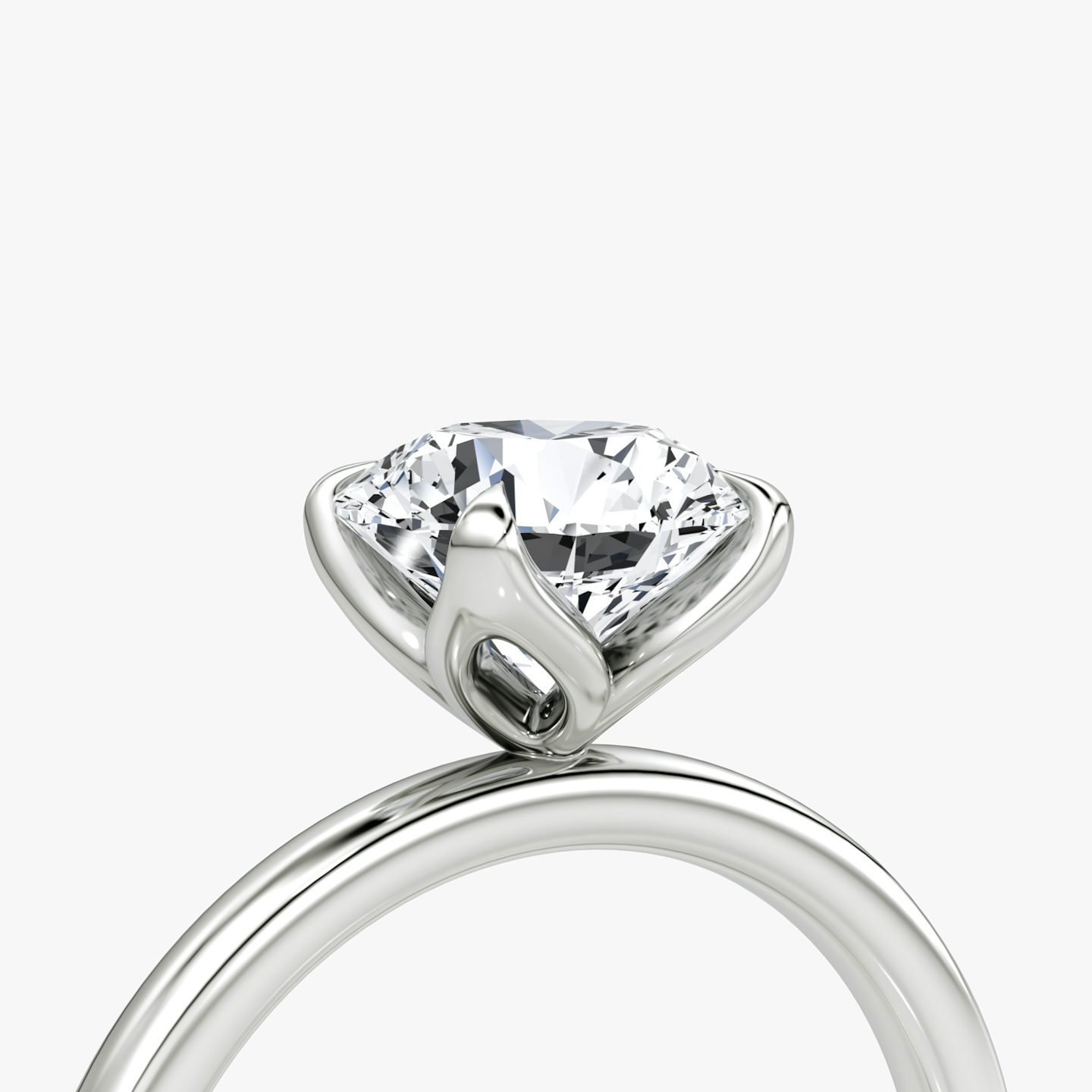 Classic Petal | Rund | Platin | bandAccent: Ohne Pavé-Besatz | caratWeight: 1.0ct | diamondOrientation: vertical