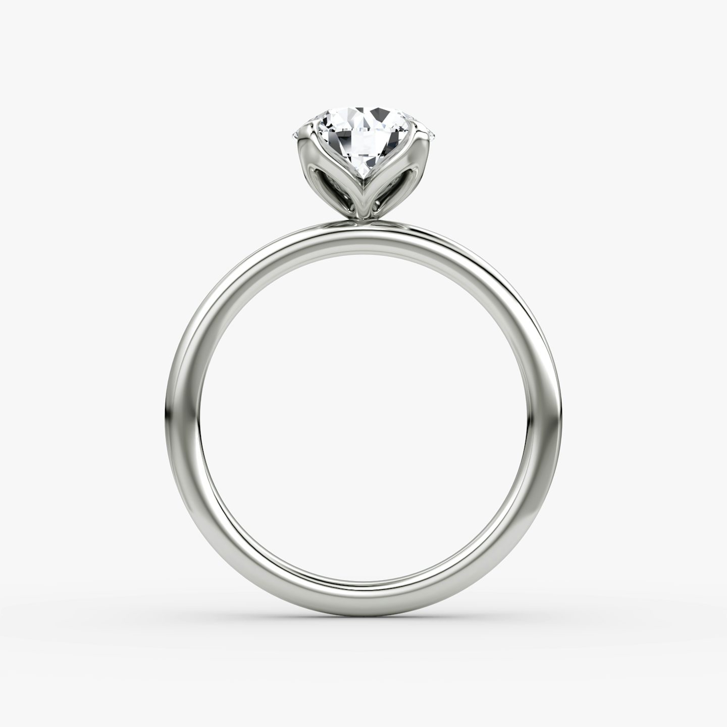 Classic Petal | Rund | Platin | bandAccent: Ohne Pavé-Besatz | caratWeight: 1.0ct | diamondOrientation: vertical