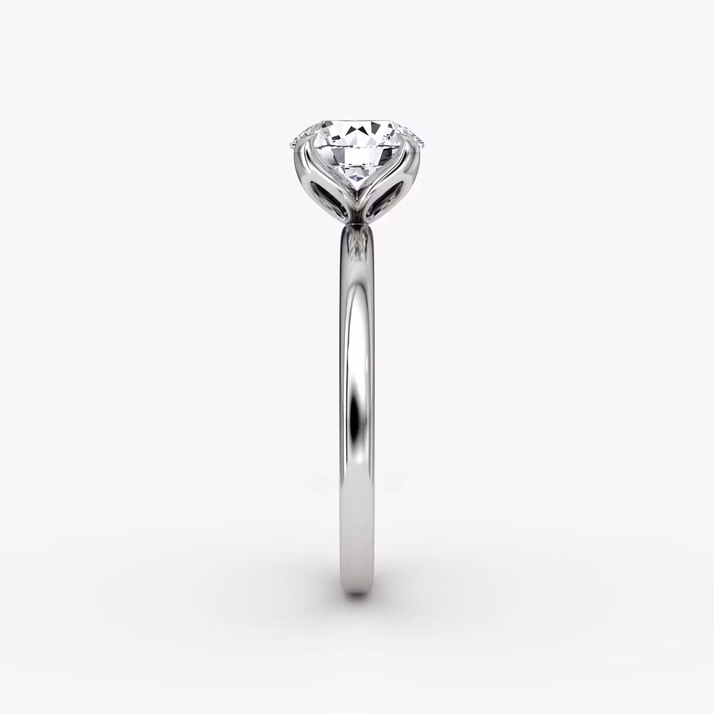 Classic Petal | Rund | Platin | bandAccent: Ohne Pavé-Besatz | caratWeight: 1.0ct | diamondOrientation: vertical