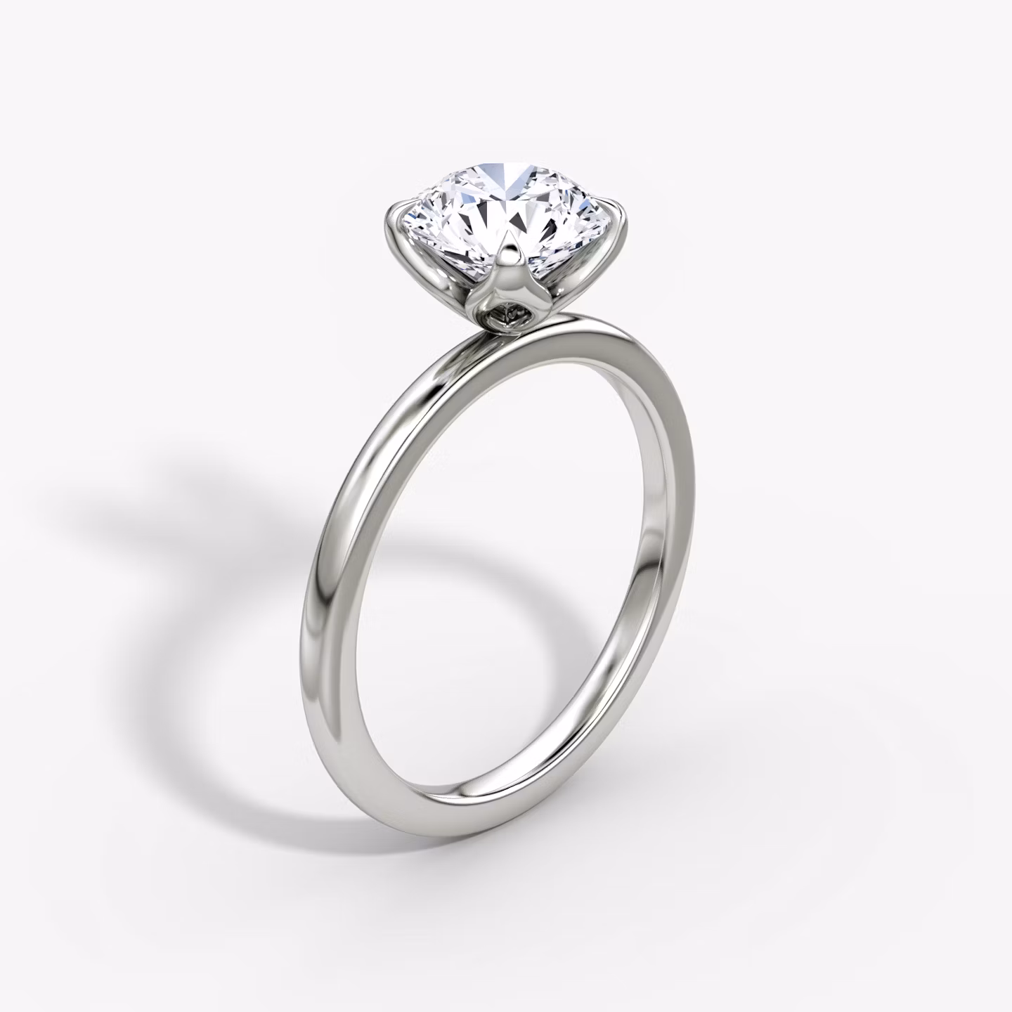 The Classic Petal Round Brilliant | White Gold