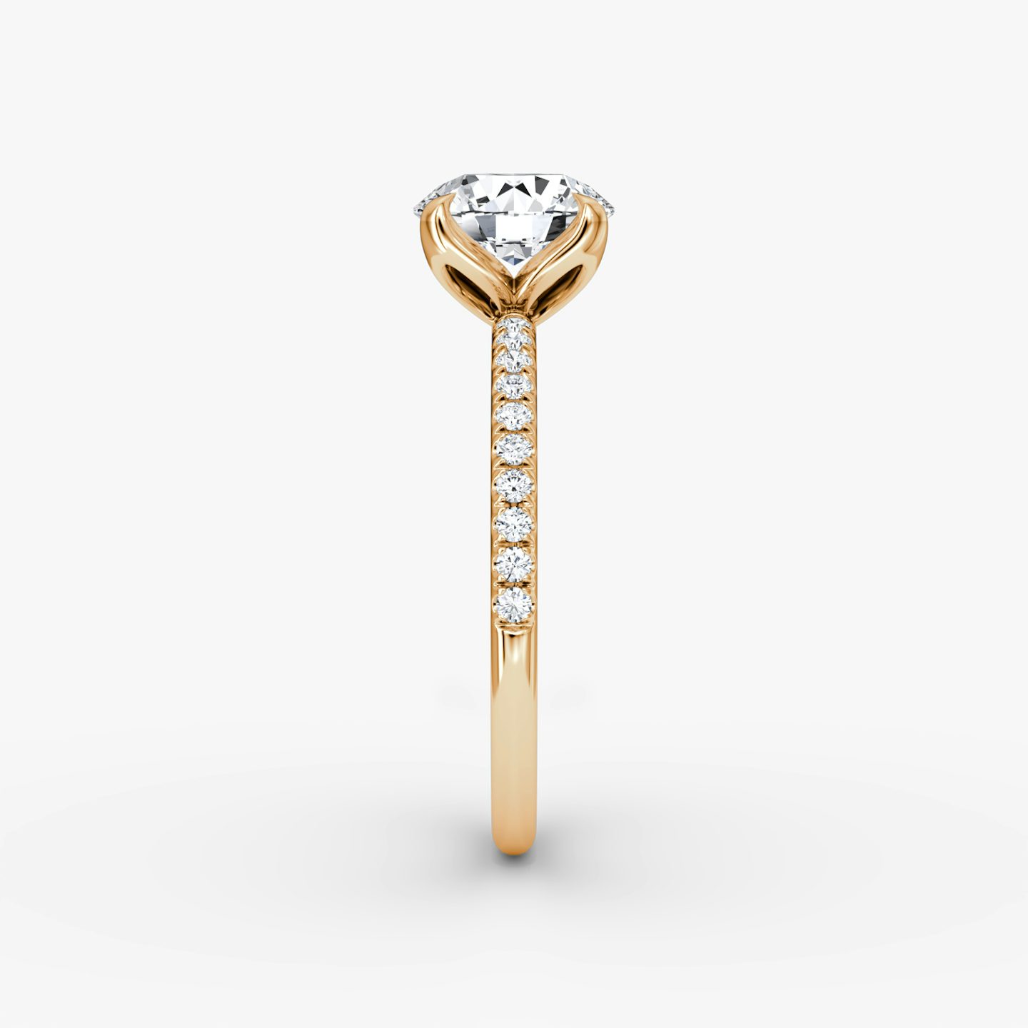 Classic Petal | Rund | 14k | Roségold | bandAccent: Mit Pavé-Besatz | caratWeight: 2.0ct | diamondOrientation: vertical