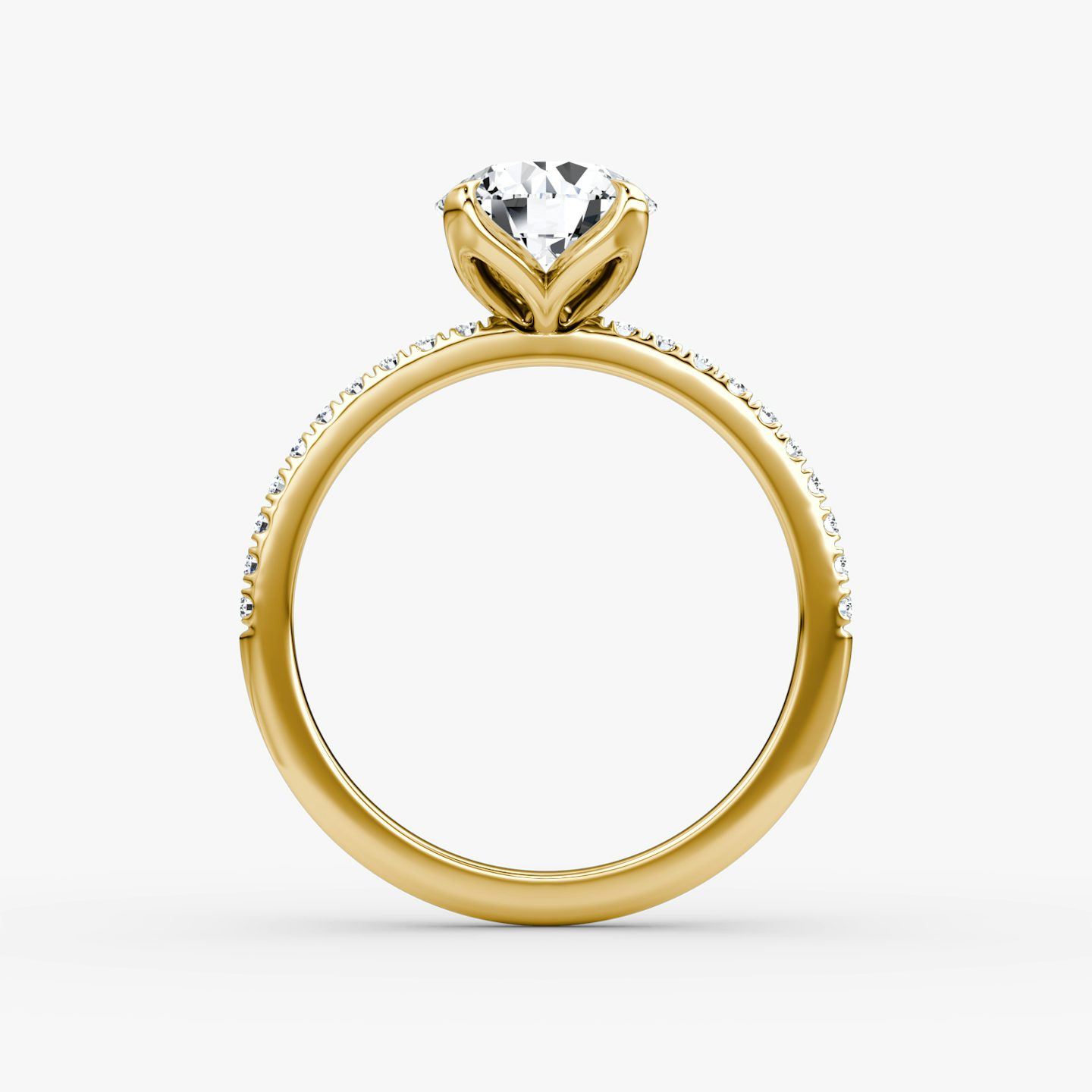 Classic Petal | Rund | 18k | Gelbgold | bandAccent: Mit Pavé-Besatz | caratWeight: 2.0ct | diamondOrientation: vertical