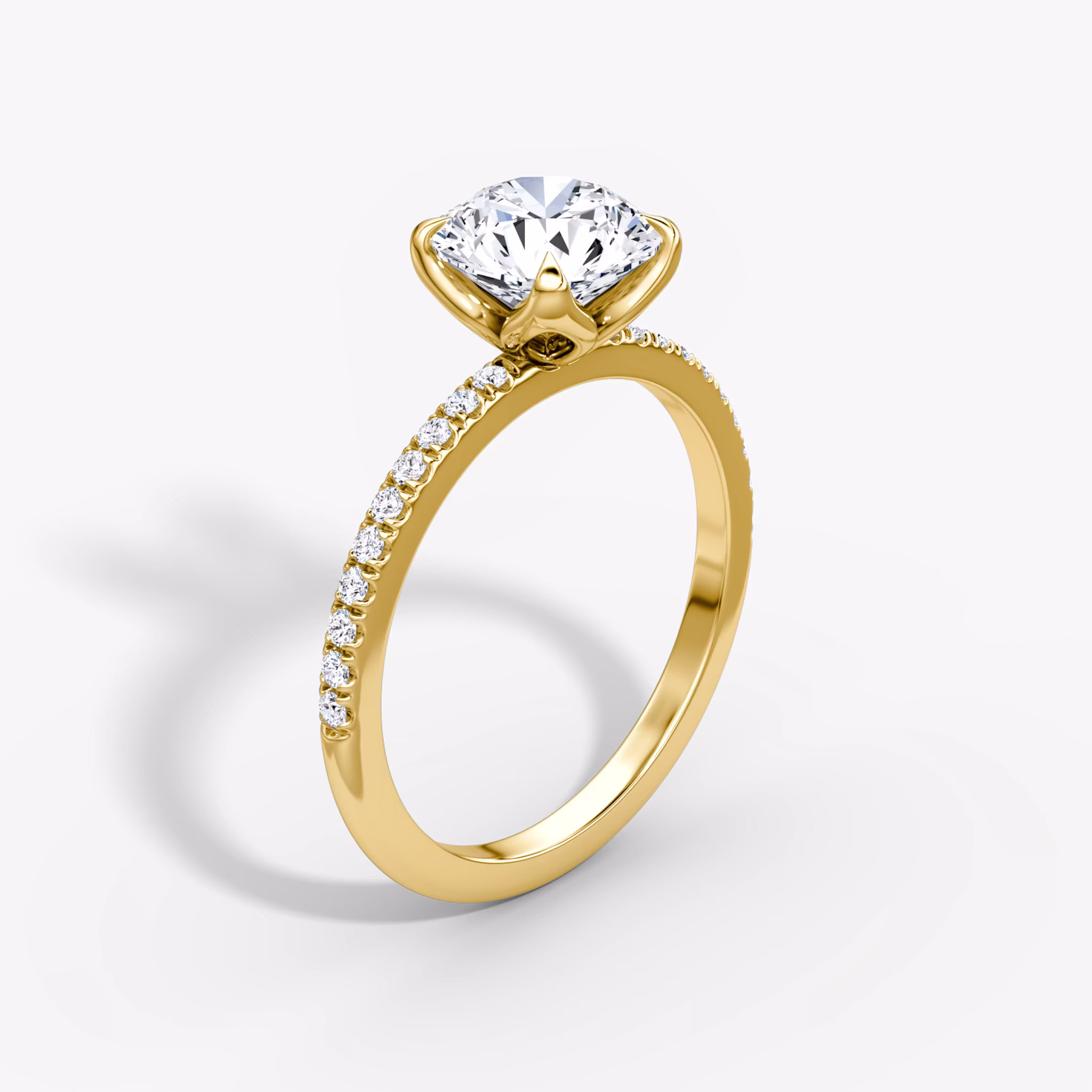 The Classic Petal Round Brilliant | Yellow Gold