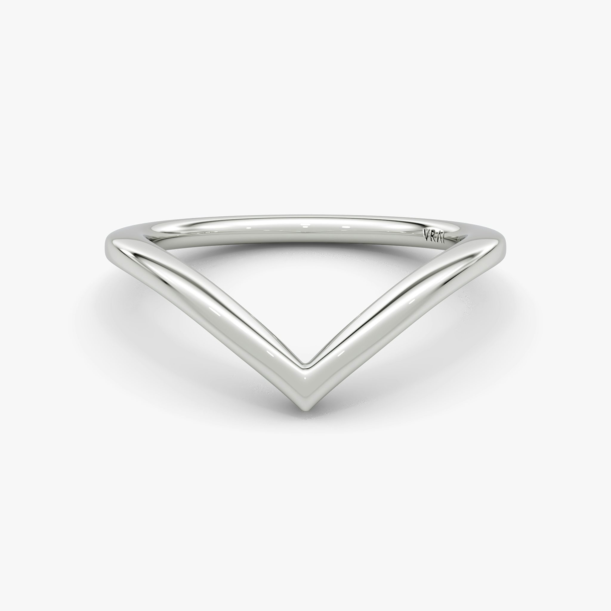 petite signature v band plain platinum