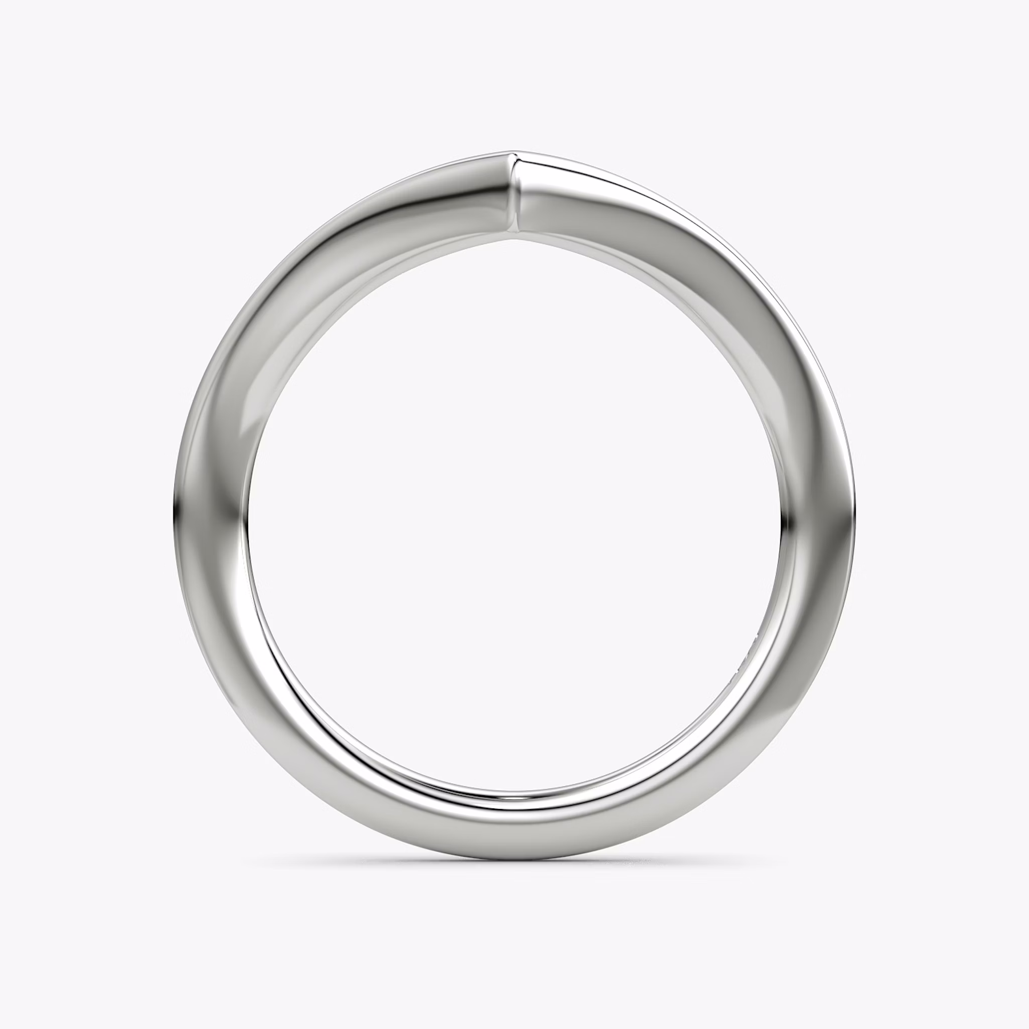 The Signature V Band | Platinum | bandAccent: Plain | bandVersion: petite