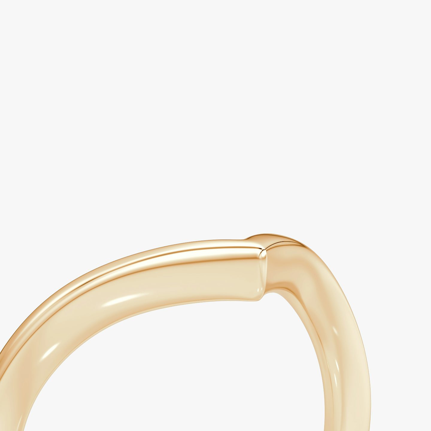 The Signature V Band | 14k | Rose Gold | bandAccent: Plain | bandVersion: petite