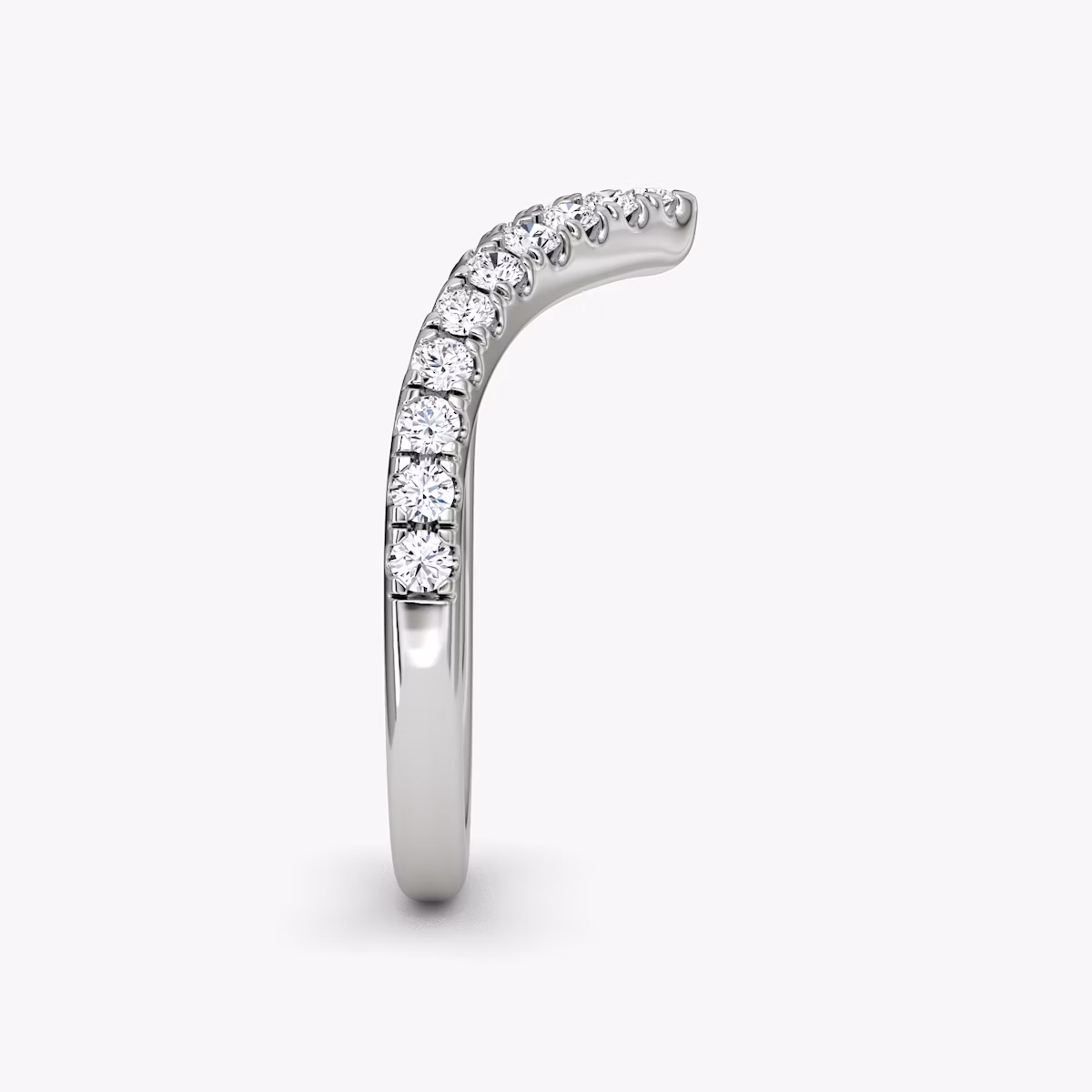 Signature V Ehering | Rund | Platin | bandAccent: Mit Pavé-Besatz | bandVersion: original