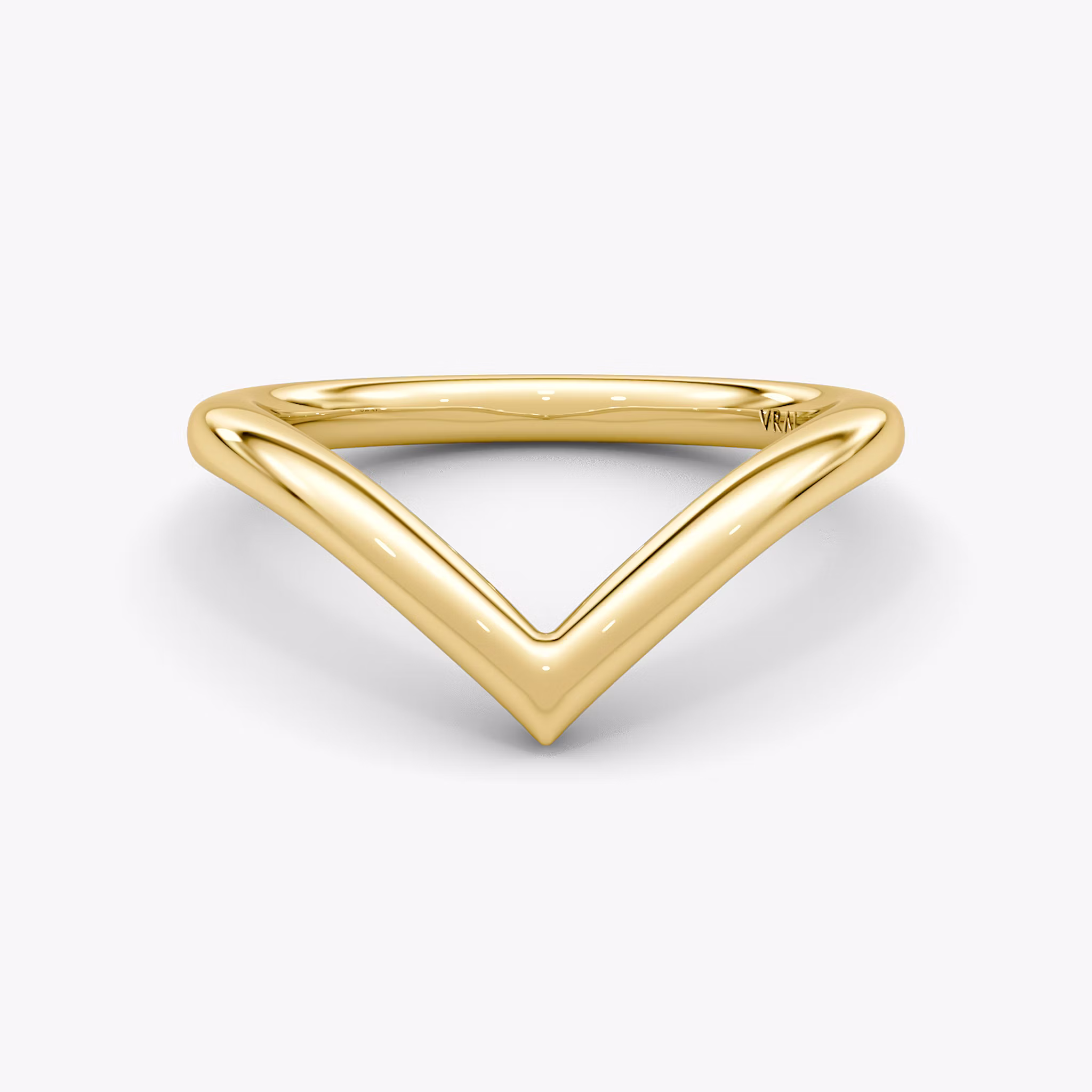 The Signature V Band | Yellow Gold