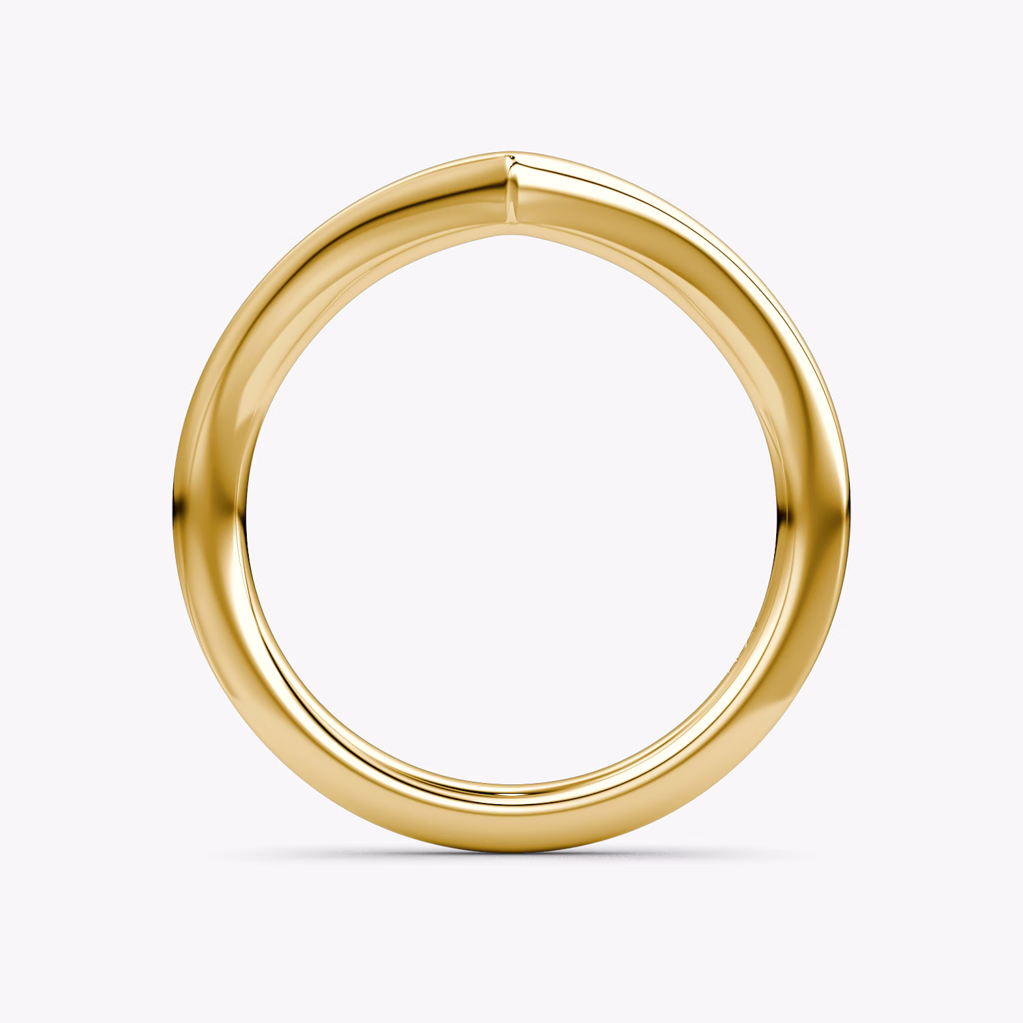 The Signature V Band | 18k | Yellow Gold | bandAccent: Plain | bandVersion: original