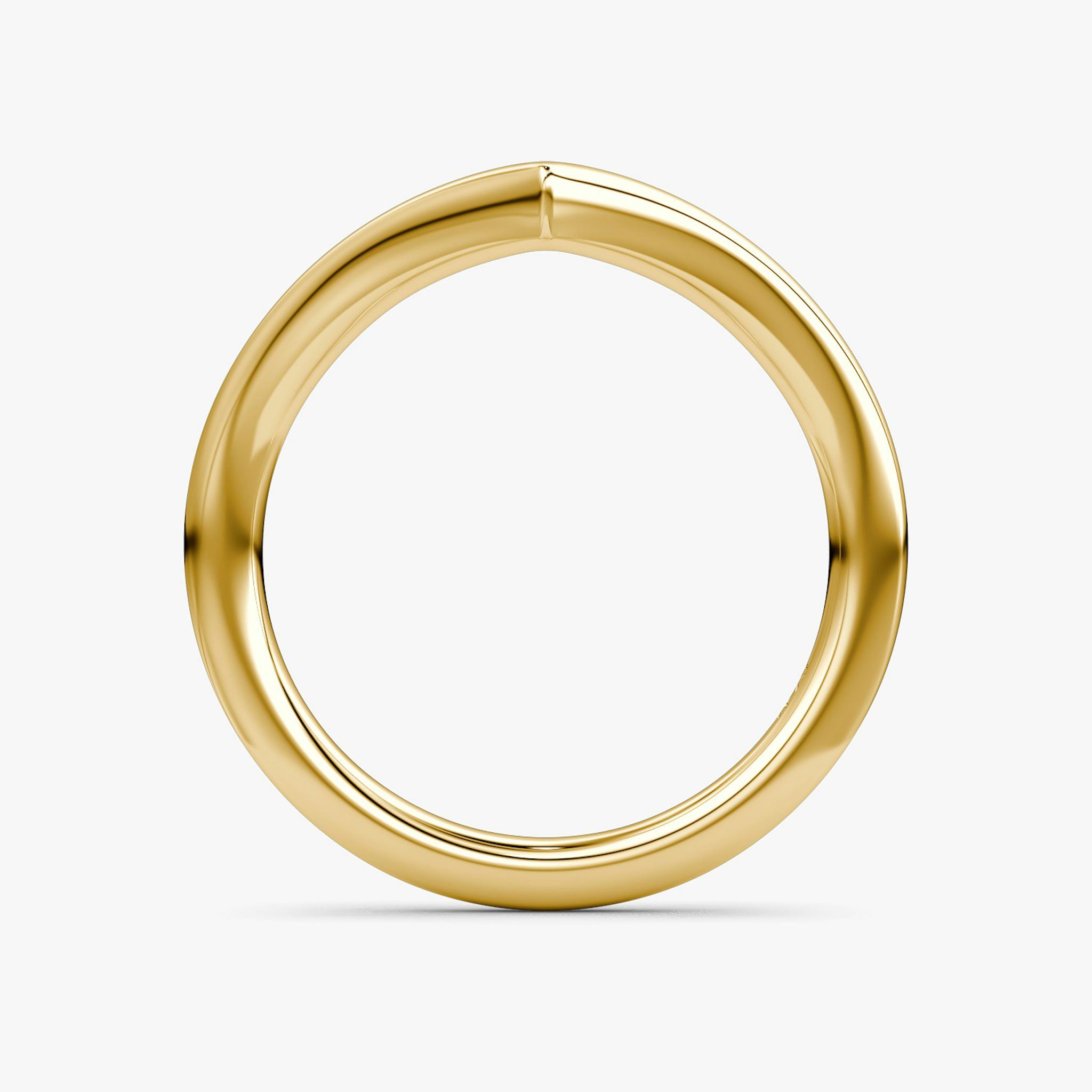 The Signature V Band | 18k | Yellow Gold | bandAccent: Plain | bandVersion: original