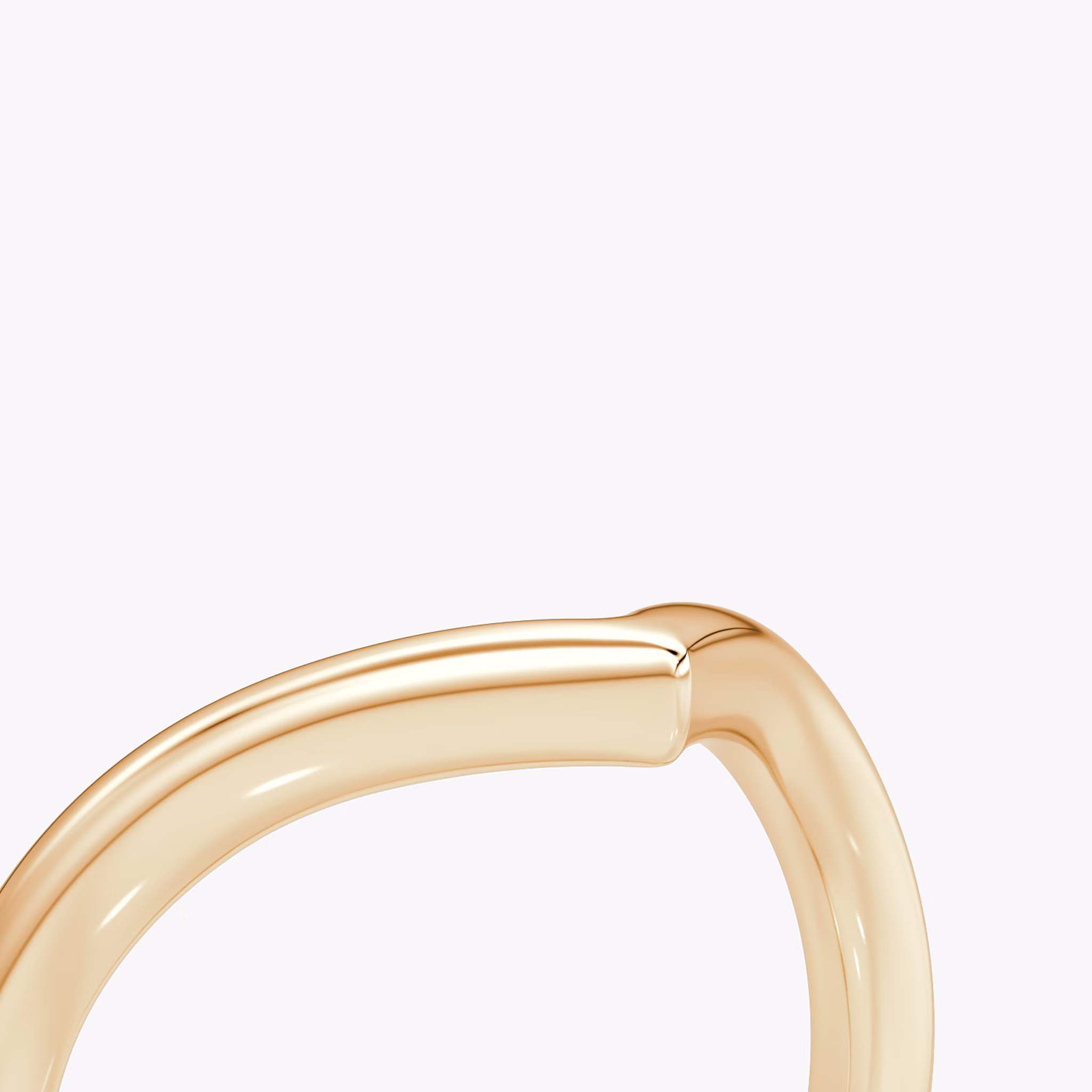The Signature V Band | 14k | Rose Gold | bandAccent: Plain | bandVersion: original