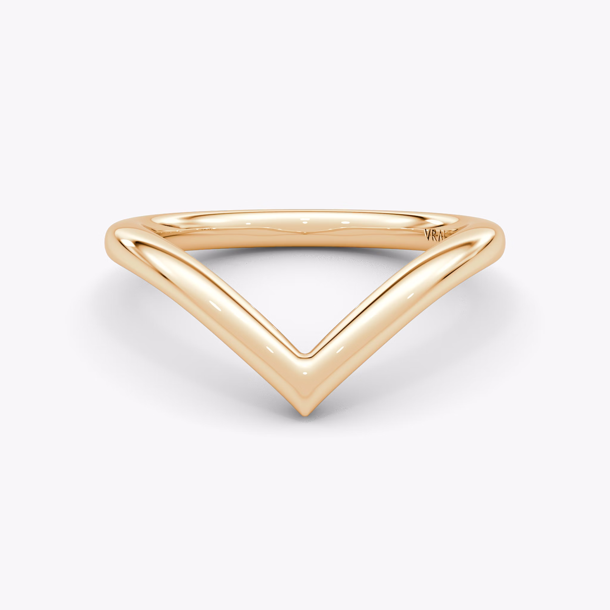 The Signature V Band | 14k | Rose Gold | bandAccent: Plain | bandVersion: original