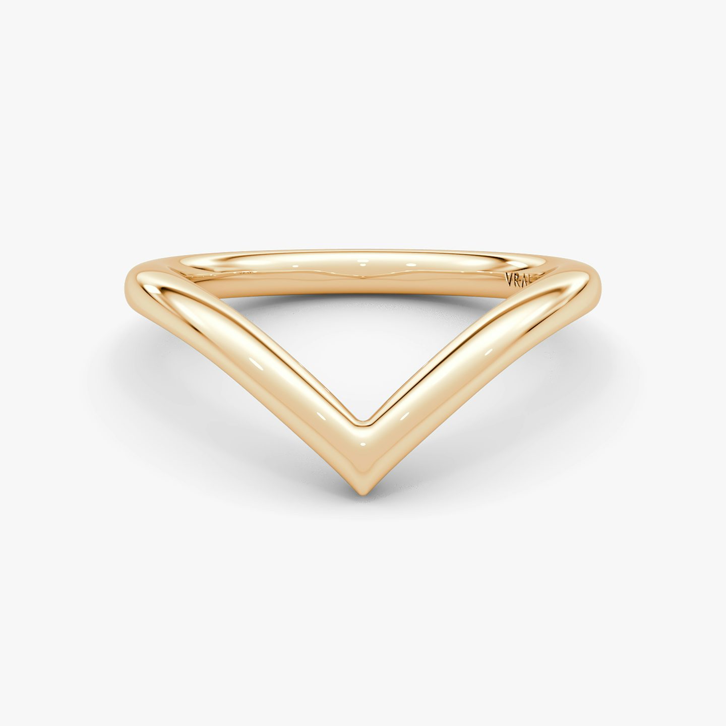 The Signature V Band | 14k | Rose Gold | bandAccent: Plain | bandVersion: original