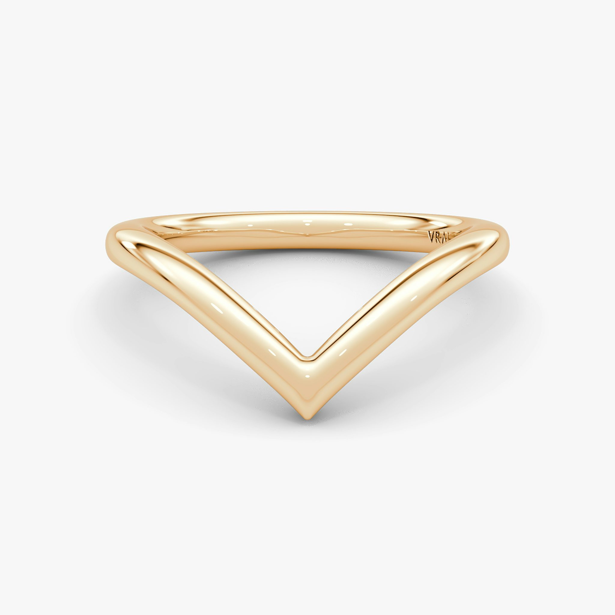 The Signature V Band | 14k | Rose Gold | bandAccent: Plain | bandVersion: original